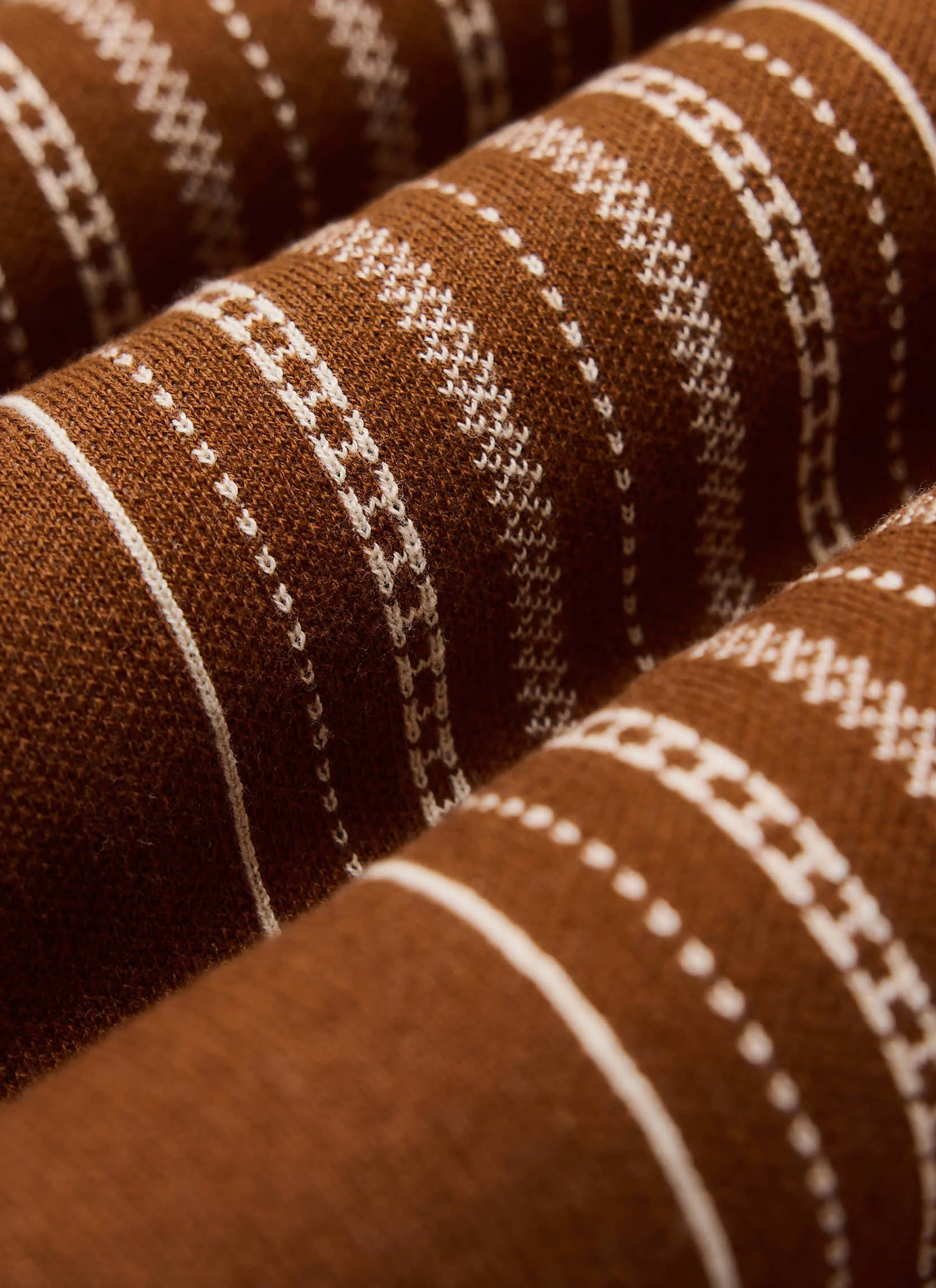 Accolades Knitted Short Sleeve Shirt | Cotton | Tobacco Brown - Image 7