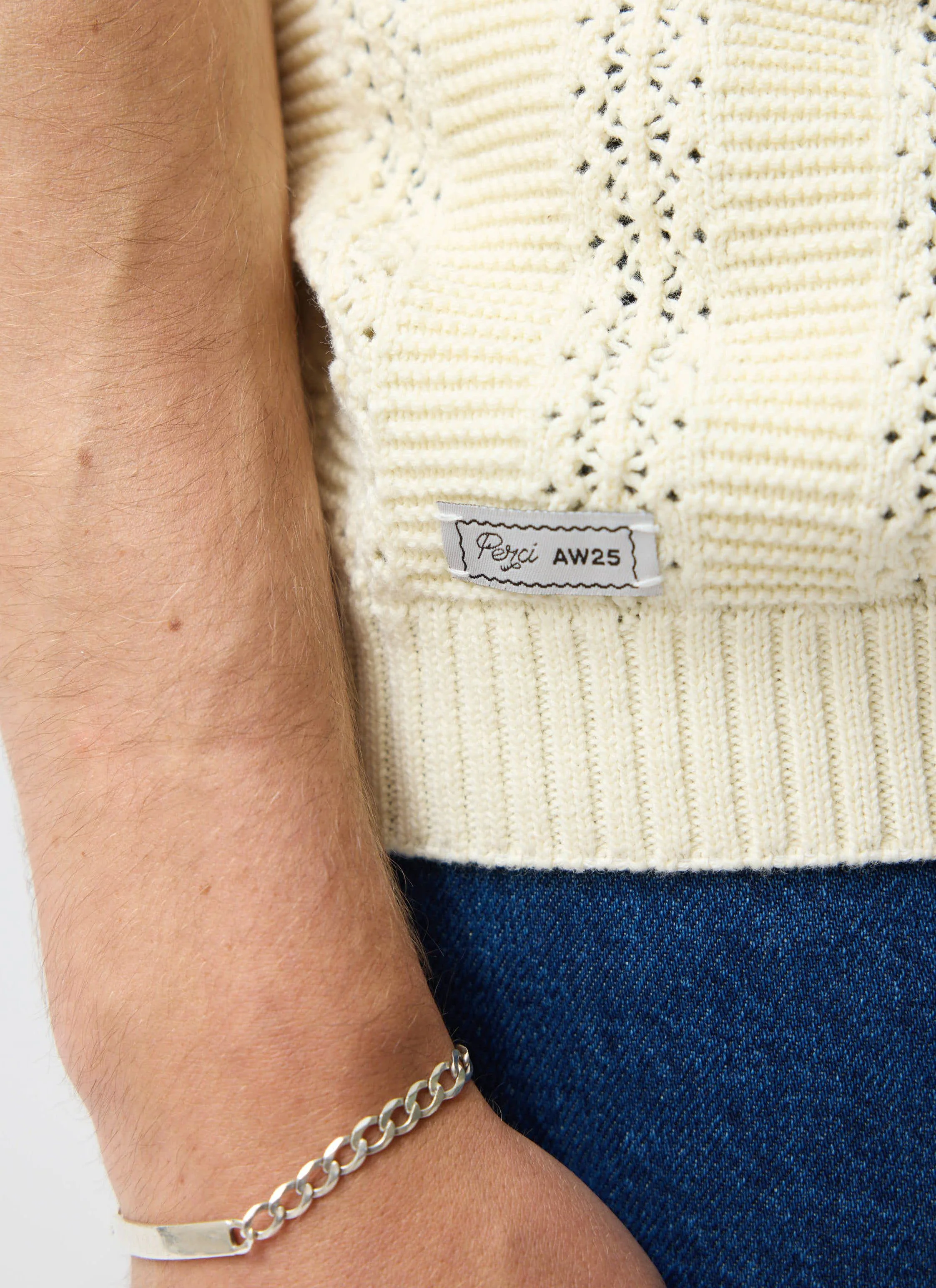 Addendum Knitted Polo Shirt | Cotton | Ecru Cream - Image 6