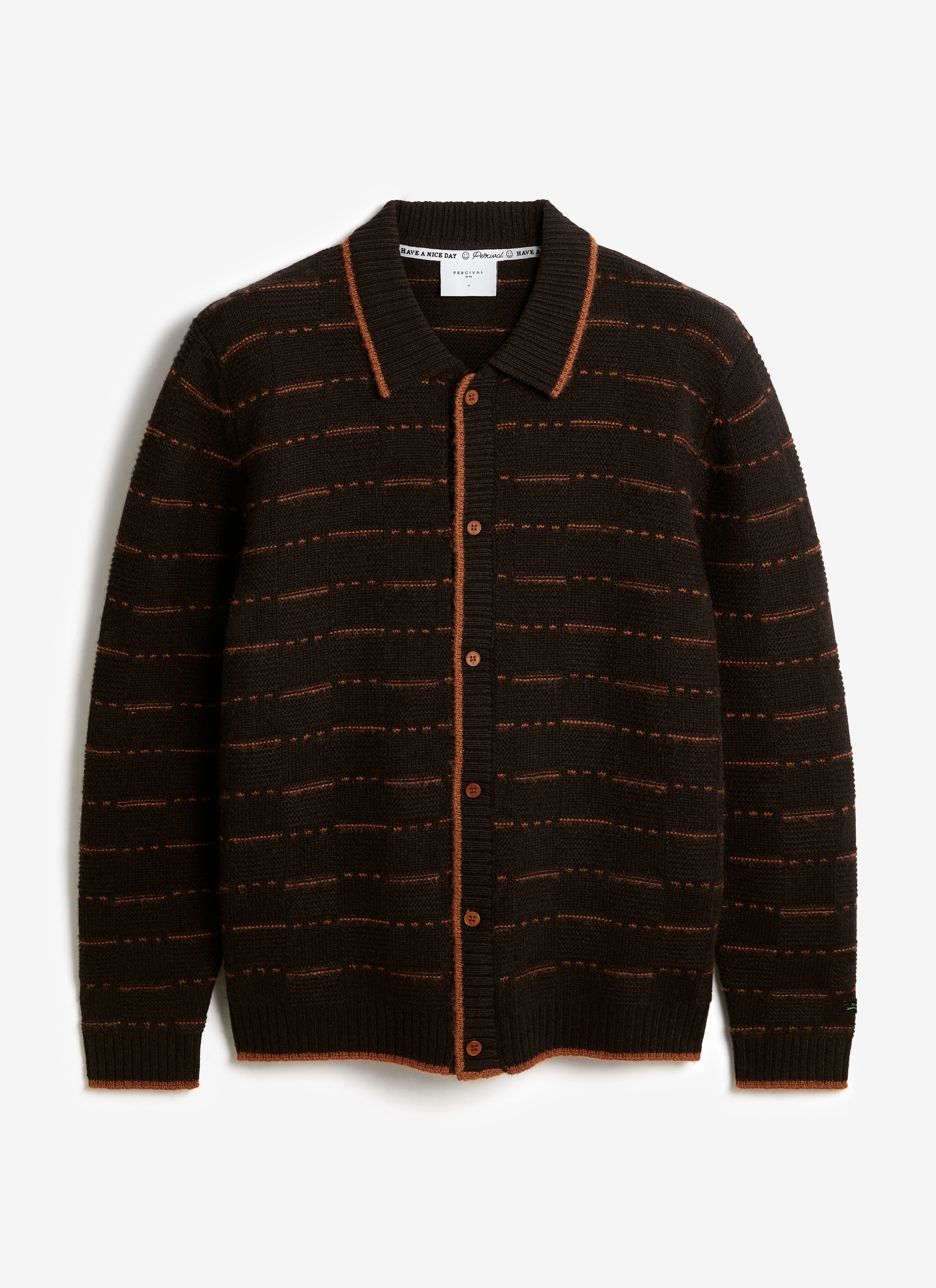 Addison Knitted Shirt | Wool | Brown - Image 10