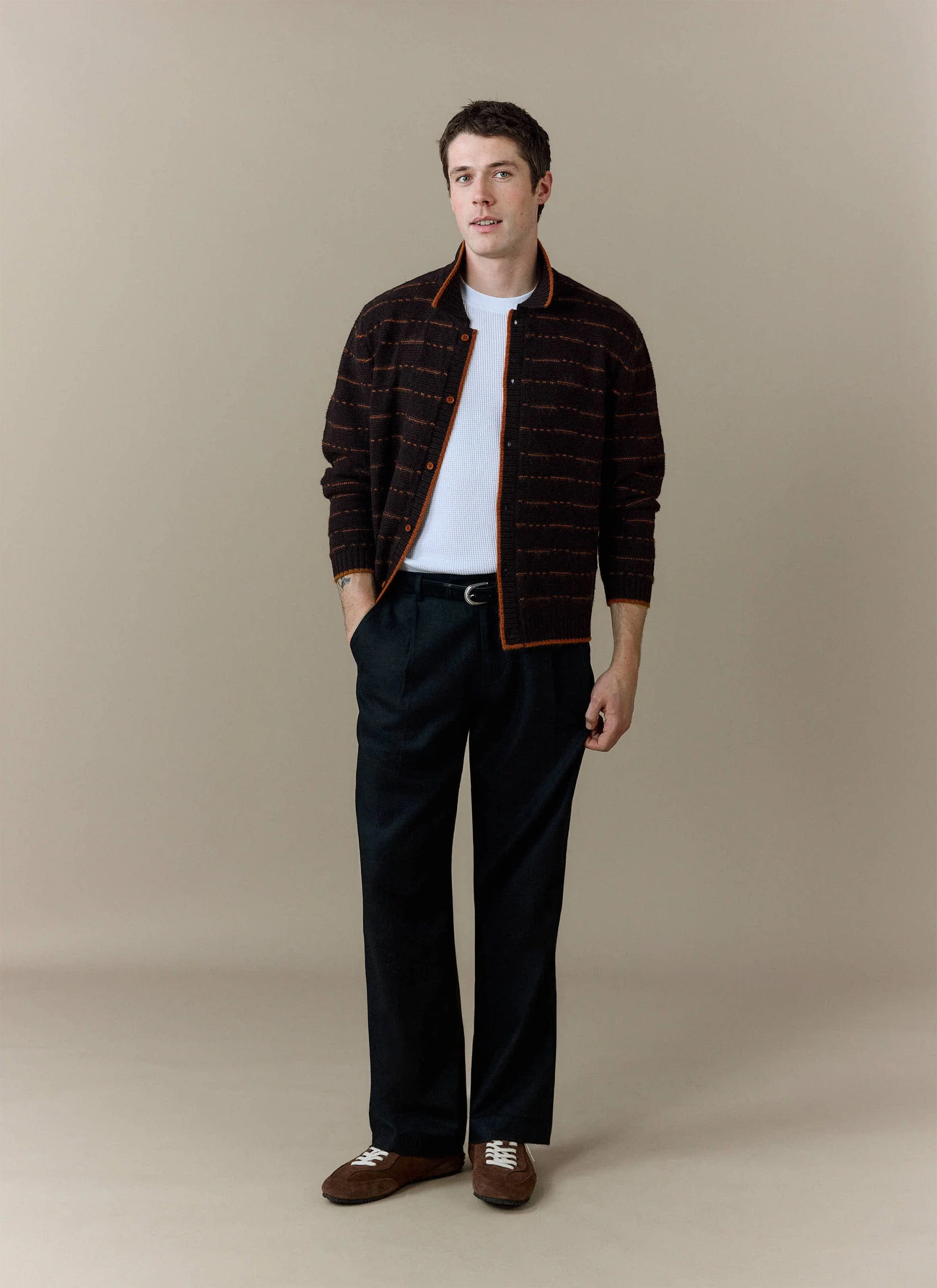 Addison Knitted Shirt | Wool | Brown - Image 2