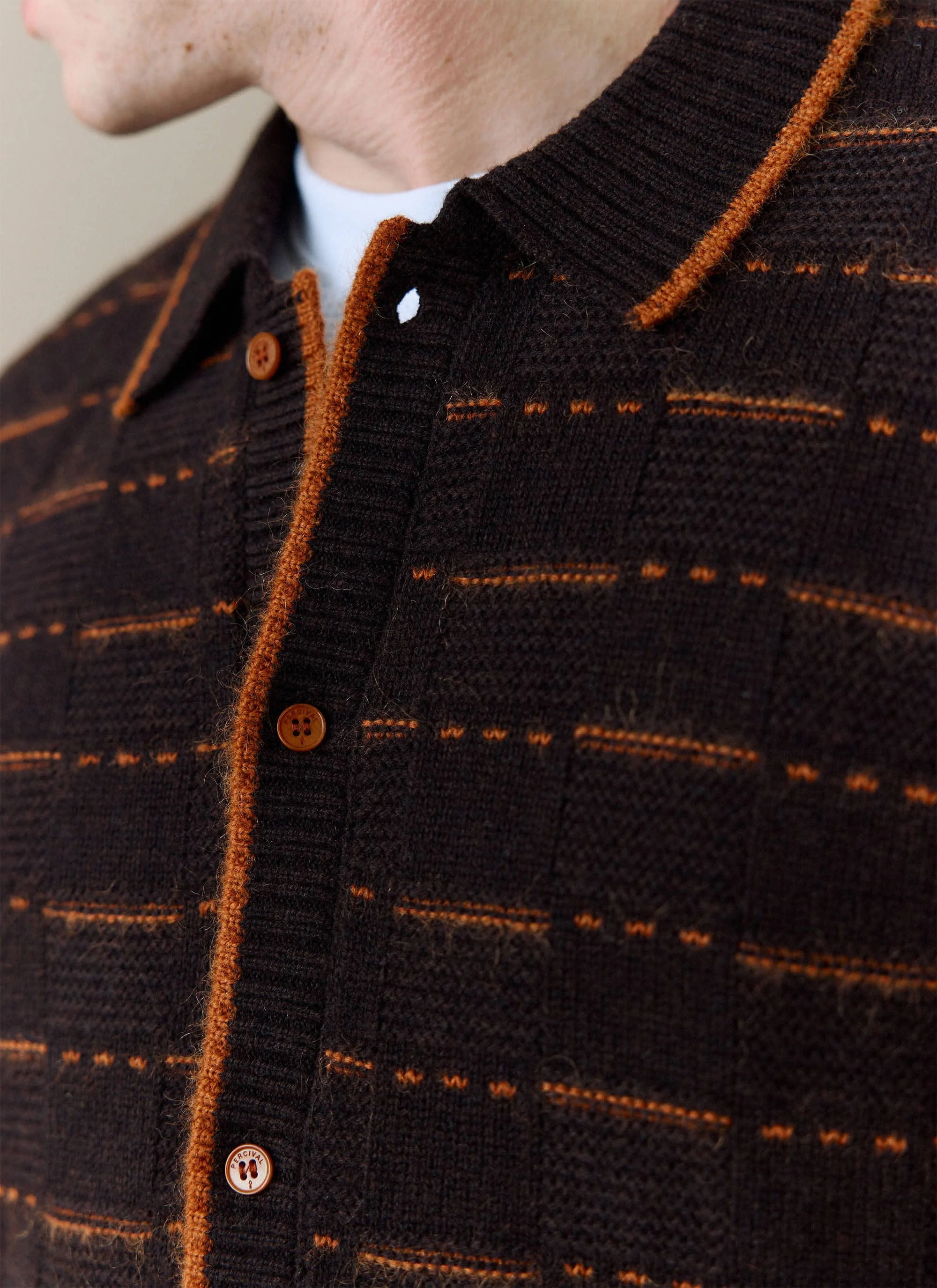 Addison Knitted Shirt | Wool | Brown - Image 5