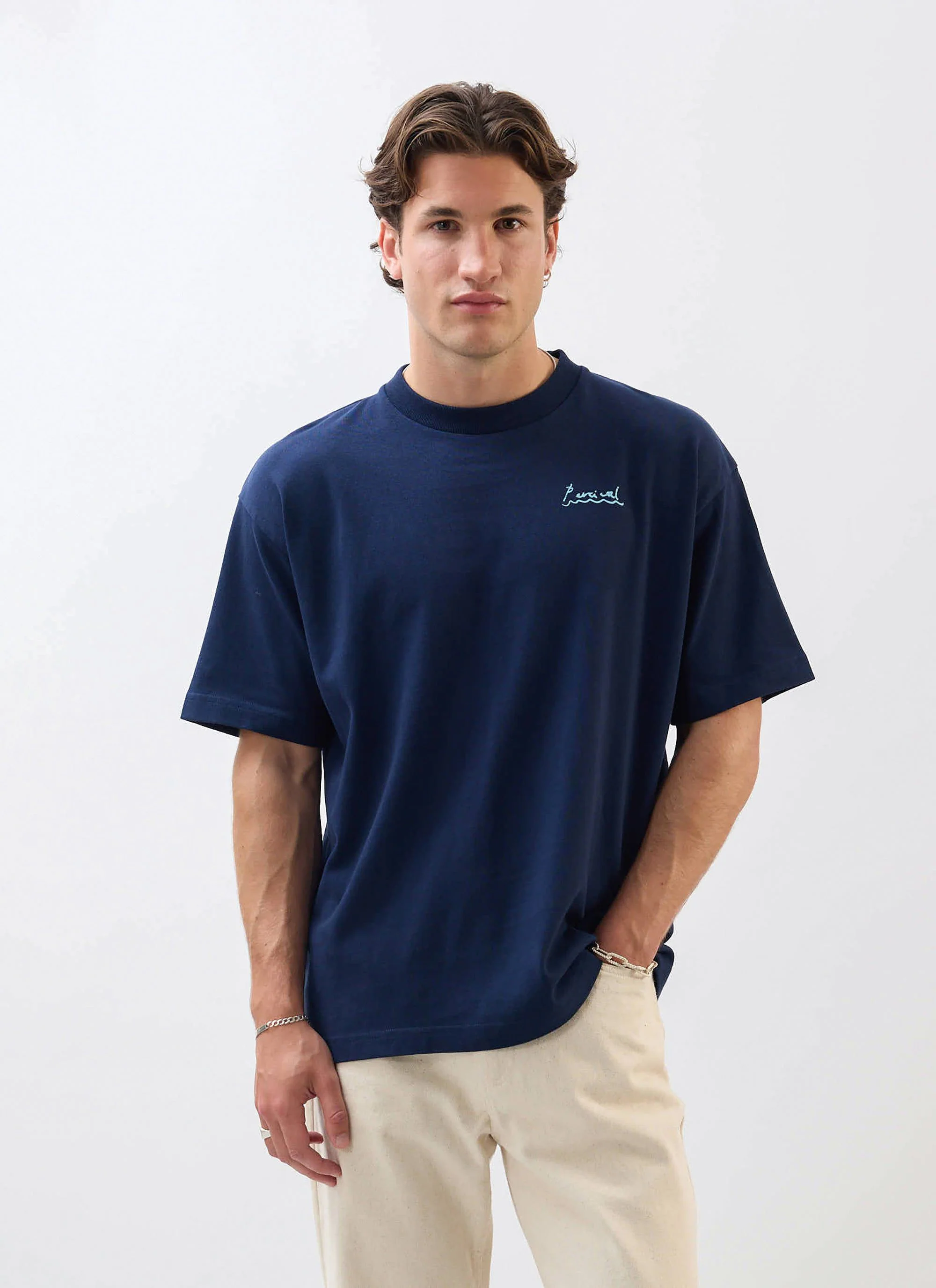 Amor Oversized T Shirt | Organic Cotton | Navy - Image 4