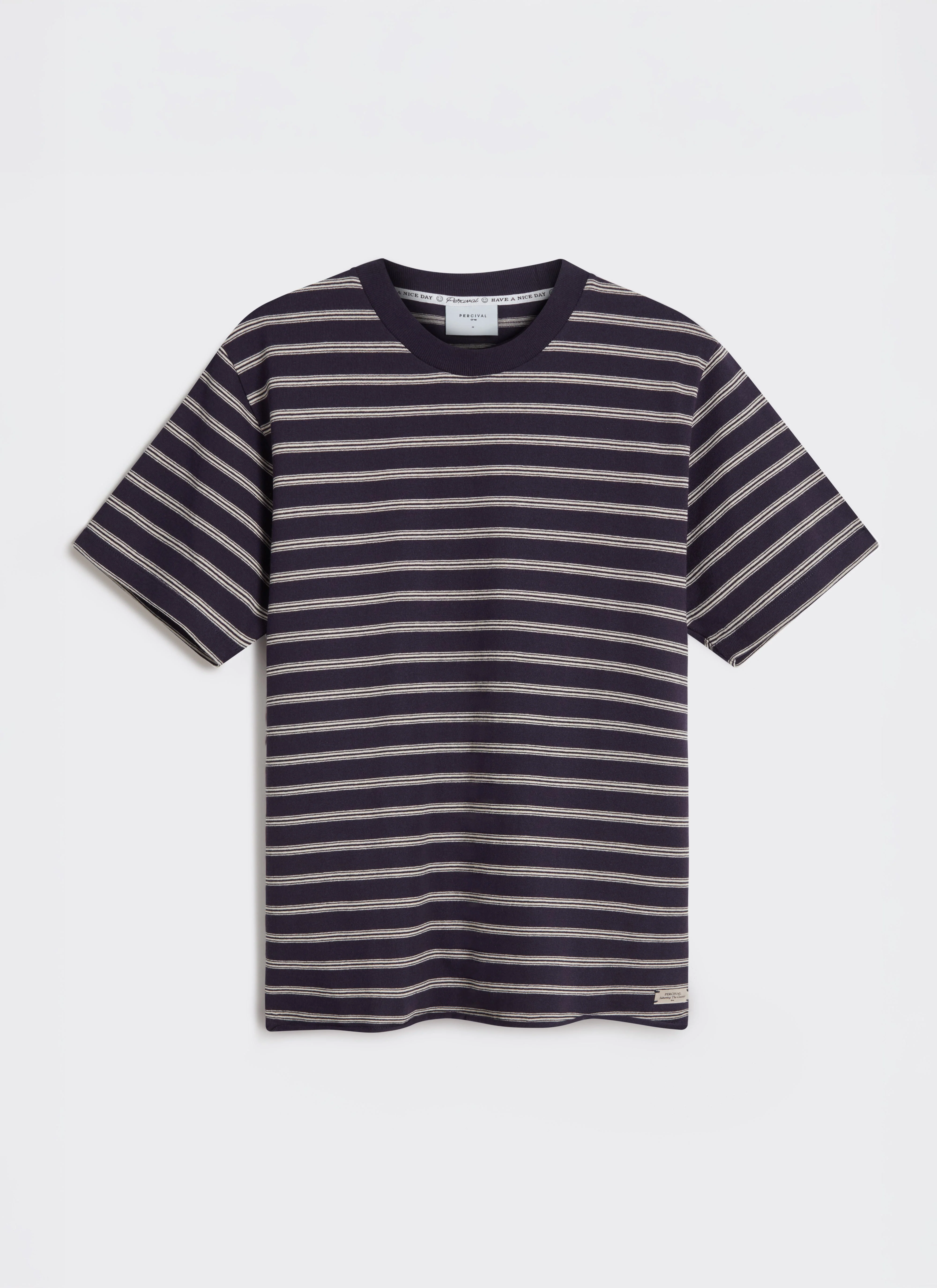 Arlo Raw Hem Breton T Shirt | Organic Cotton | Navy Stripe - Image 6