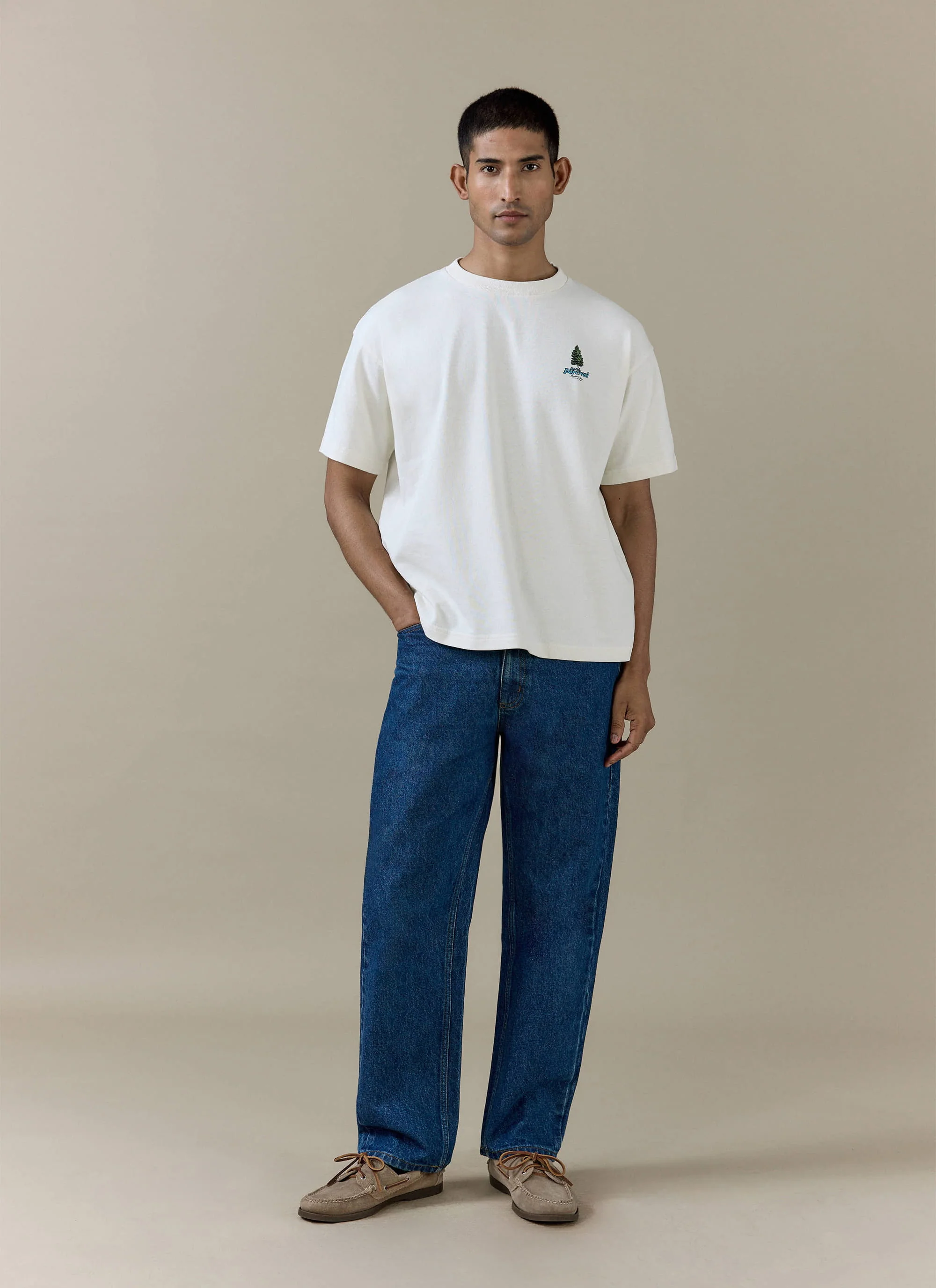 Arnold Oversized T Shirt | Organic Cotton | Cream - Image 3