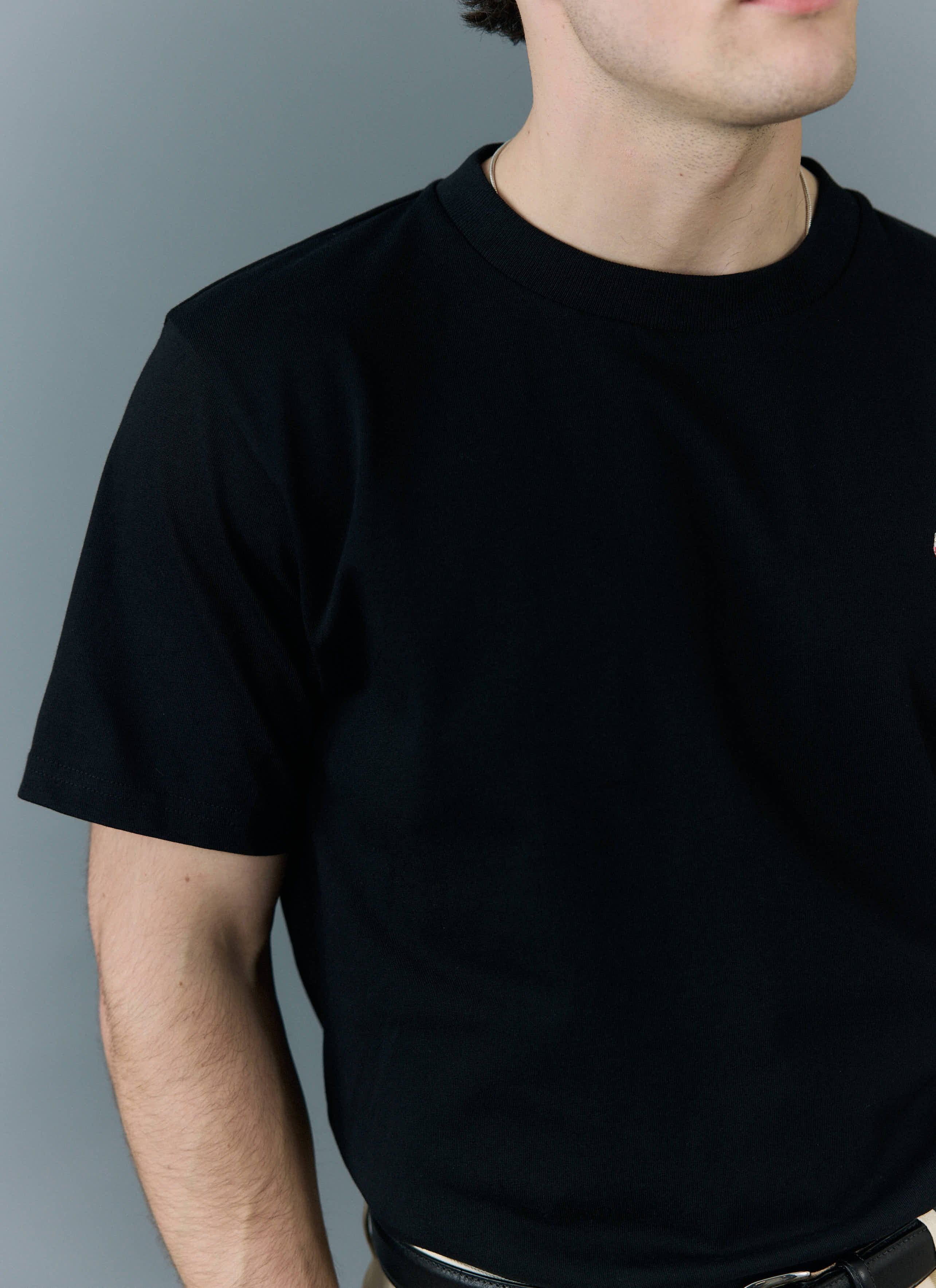 Men's Plain Black T Shirt | Regular Fit | Organic Cotton - Image 4