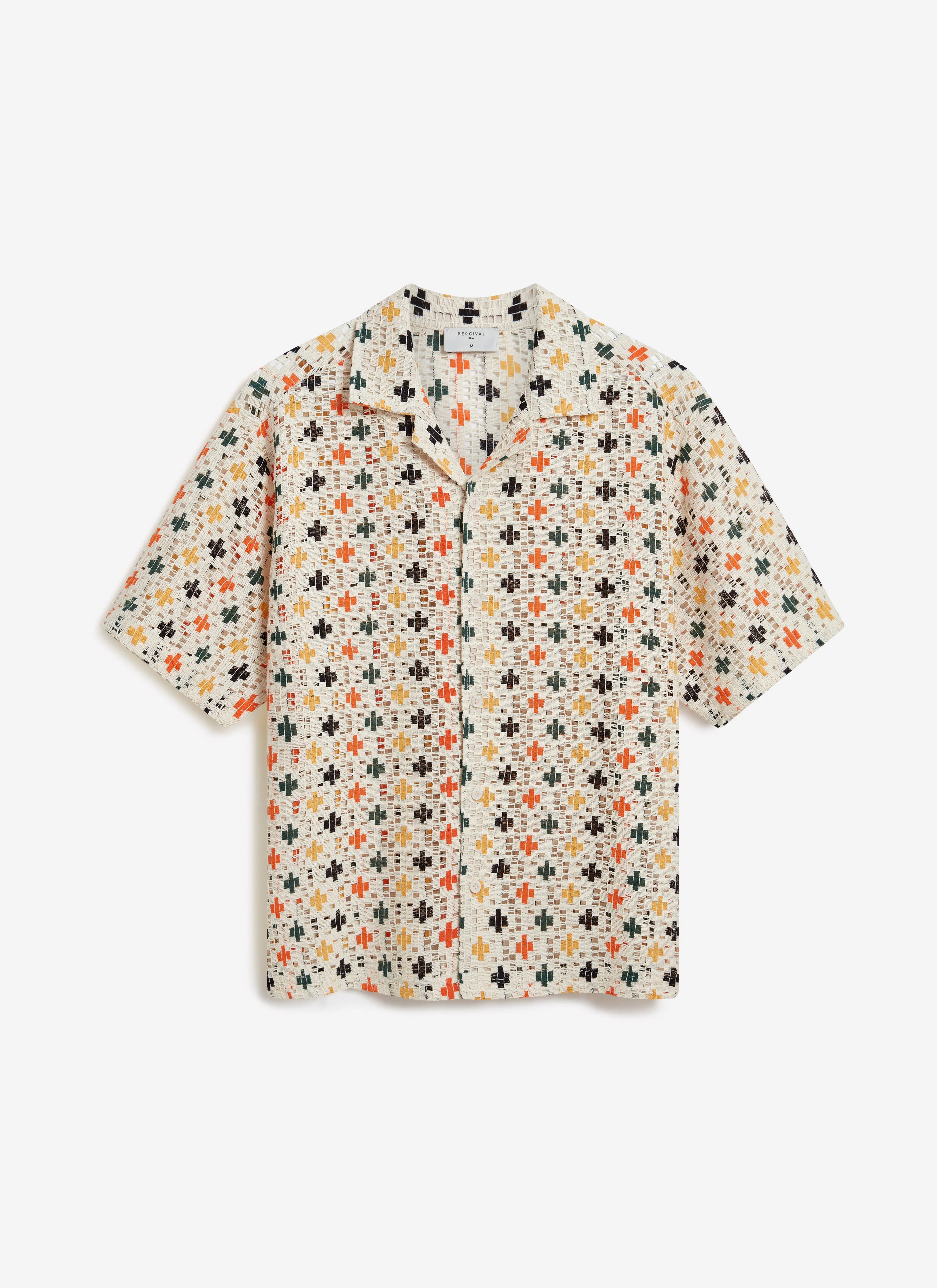 Bailing Crochet Cuban Shirt | Multi - Image 9