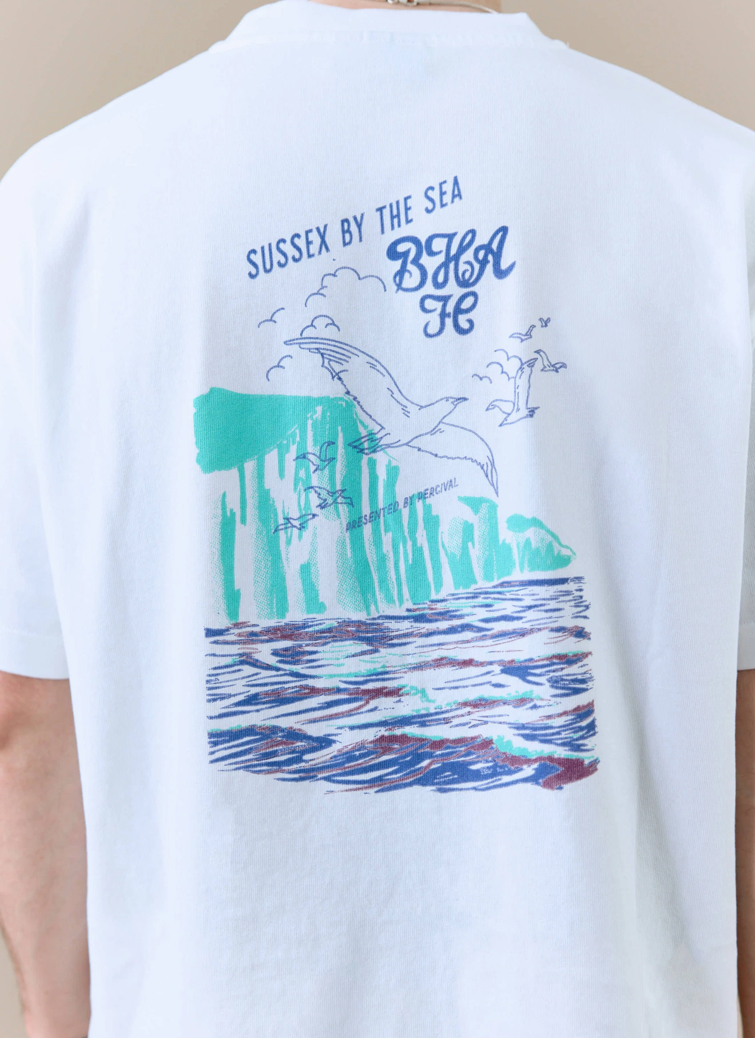 Beach Front T Shirt | Brighton & Hove Albion F.C. x Percival | White