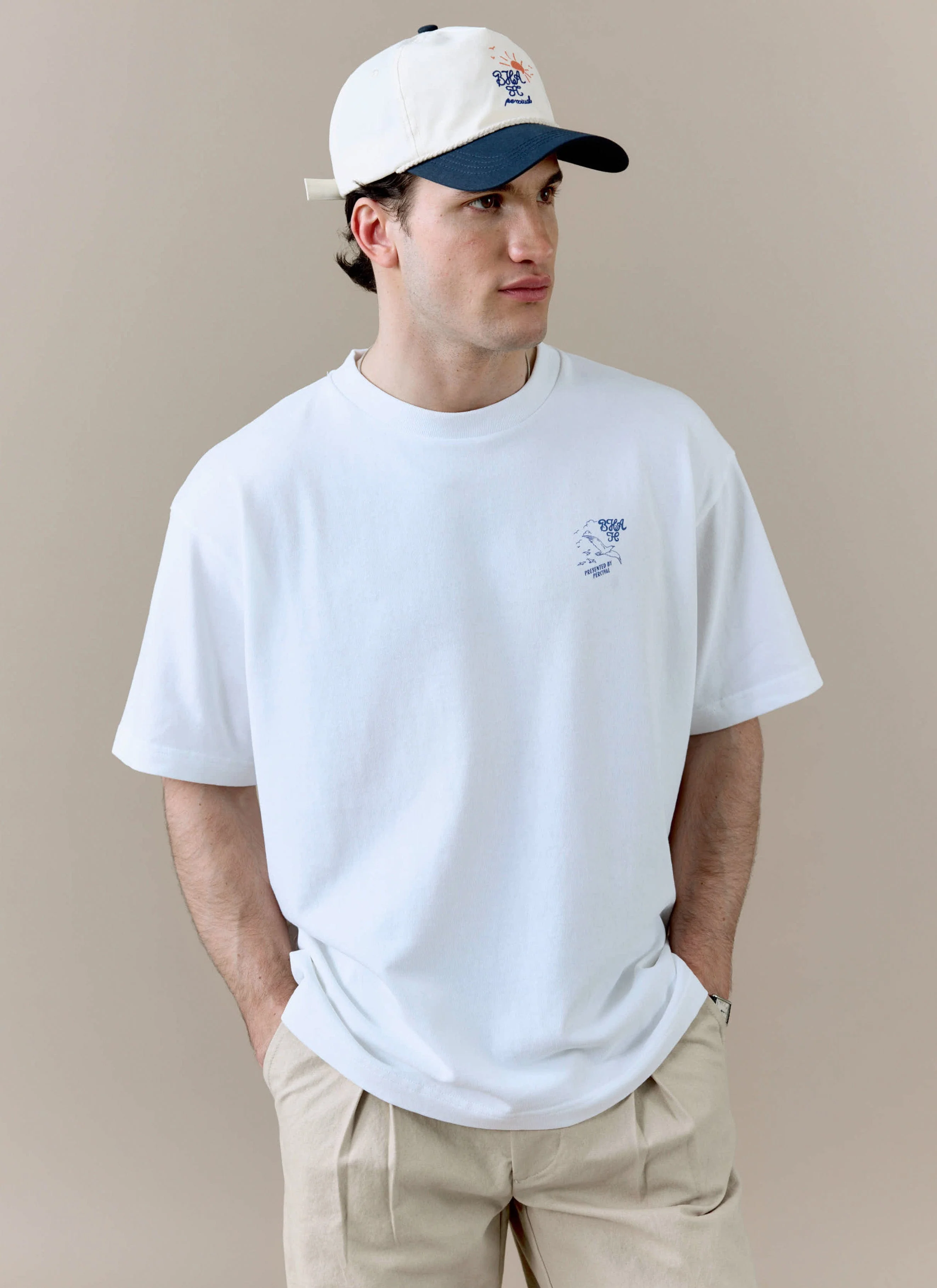Beach Front T Shirt | Brighton & Hove Albion F.C. x Percival | White - Image 2