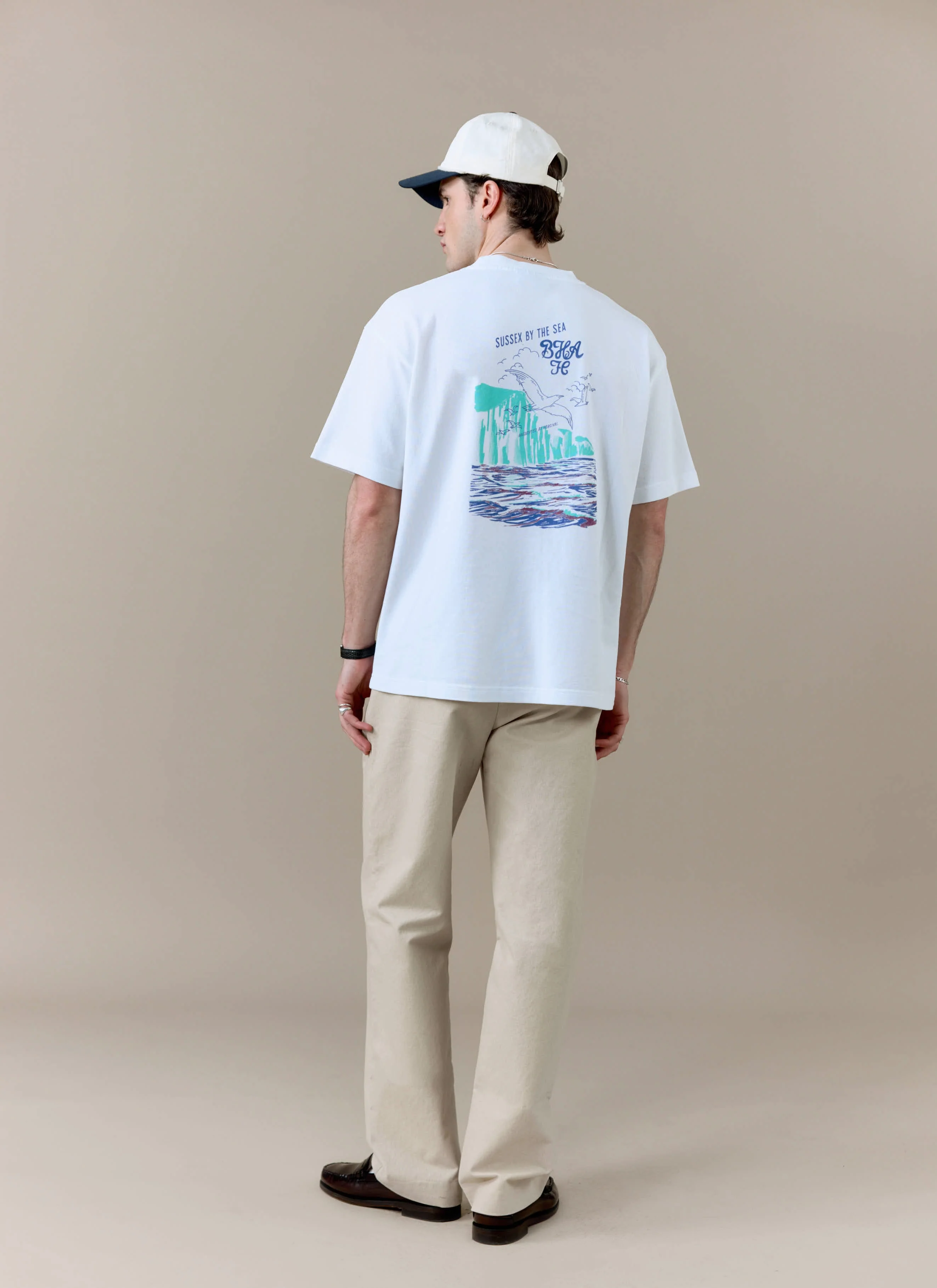 Beach Front T Shirt | Brighton & Hove Albion F.C. x Percival | White - Image 5