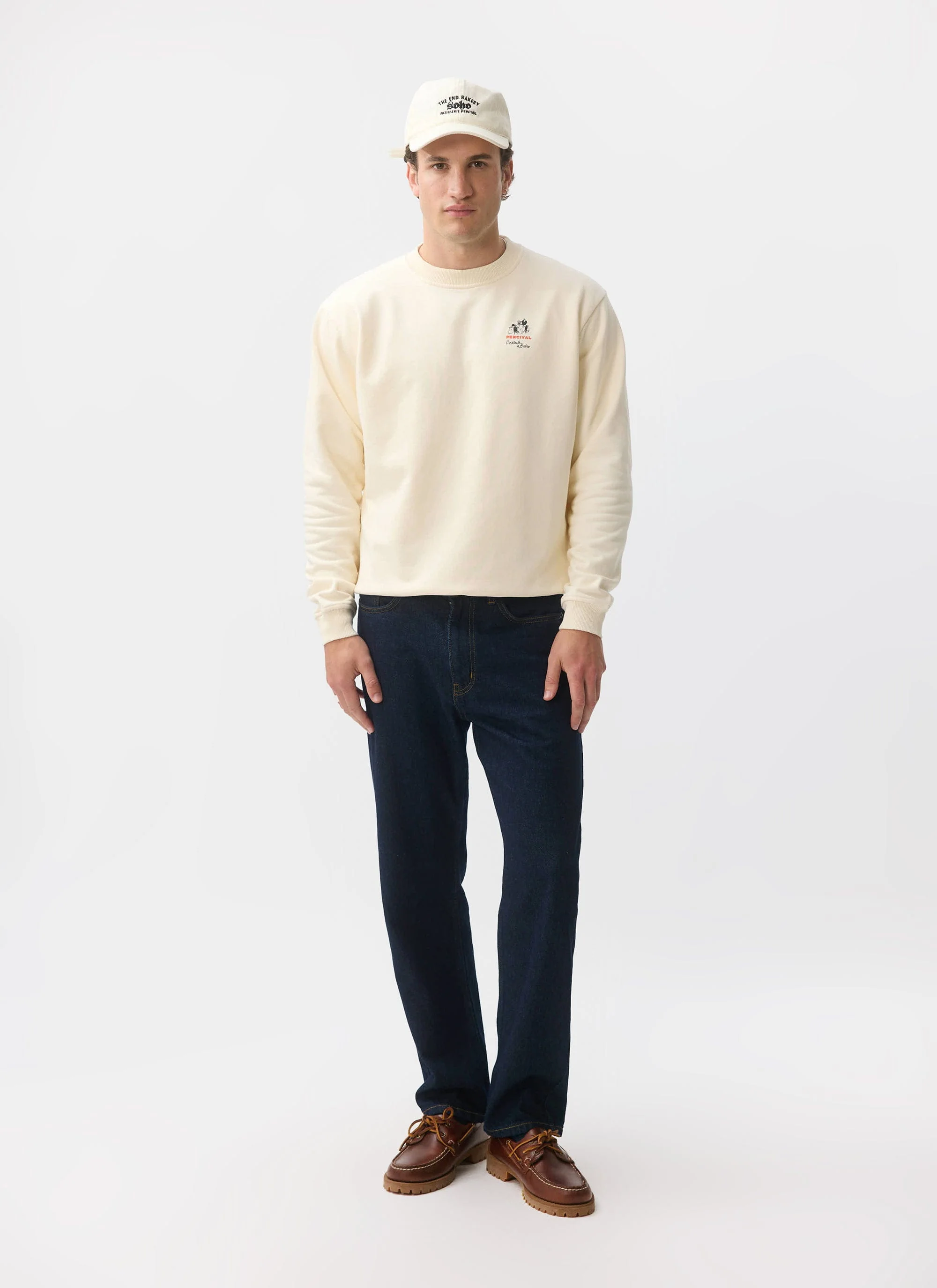Bistro Printed Sweatshirt | Cotton | Cream - Image 3