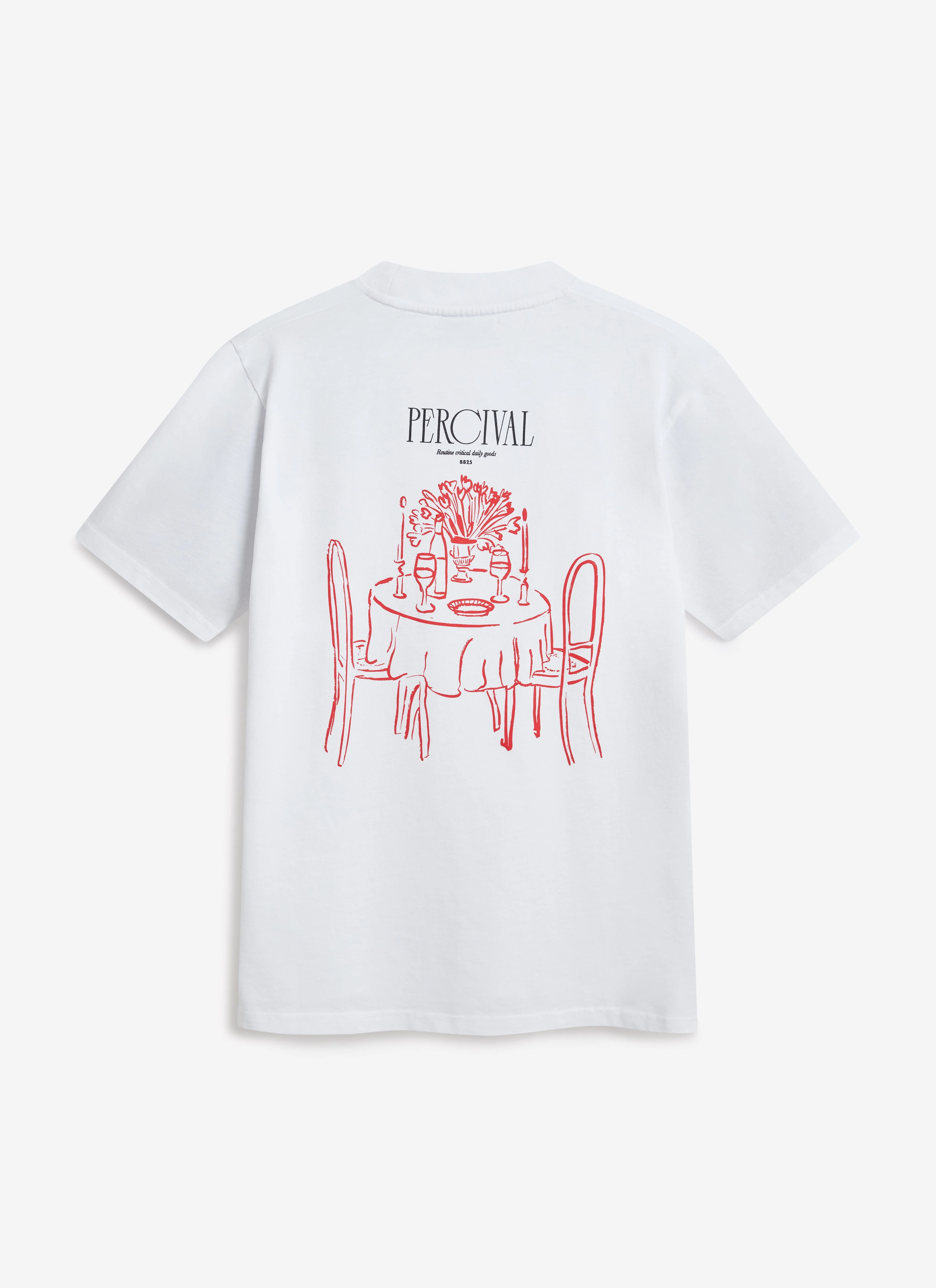 Bistro T Shirt | Embroidered Organic Cotton | White - Image 7