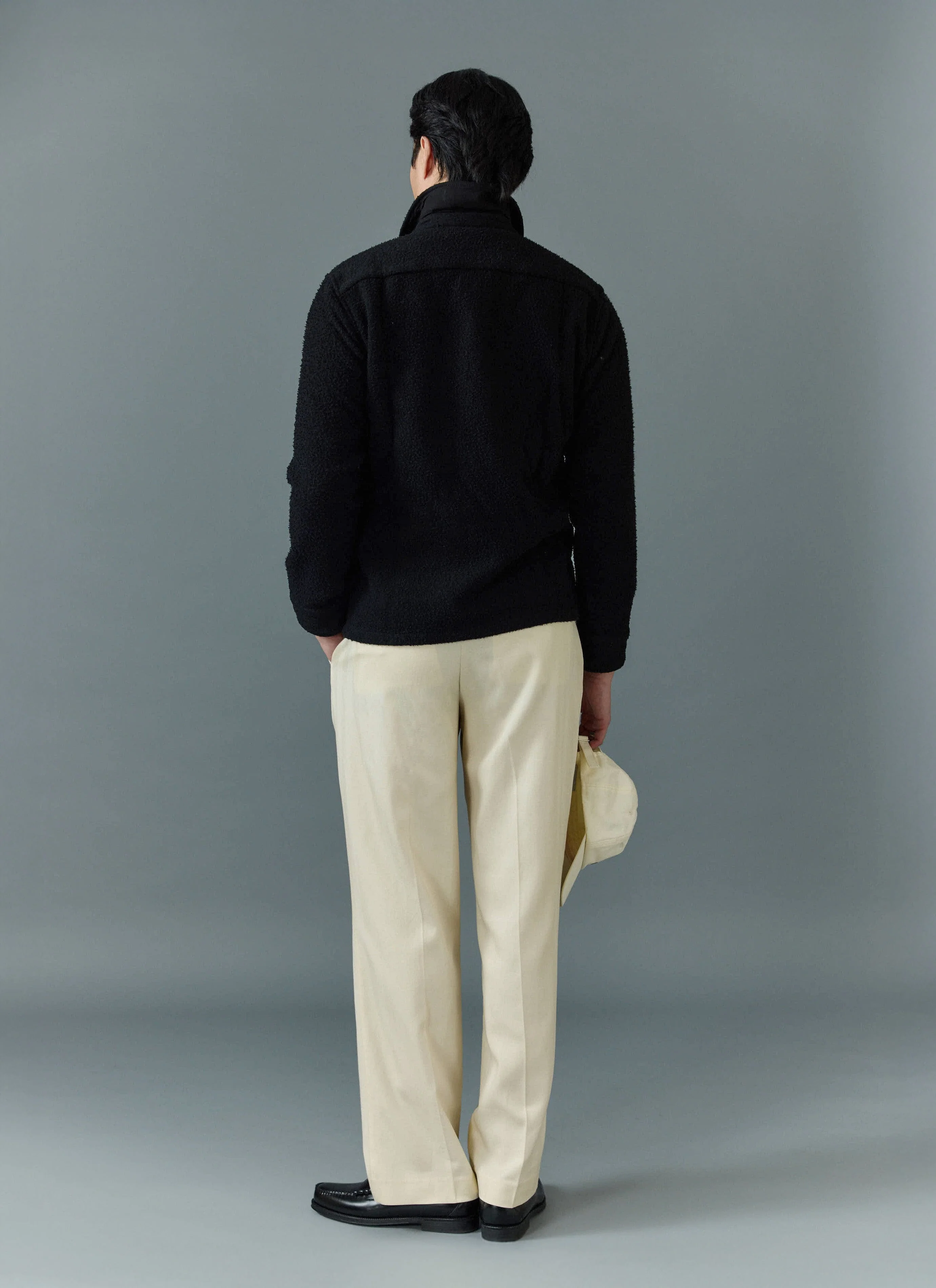 Blanket Overshirt | Casentino Wool | Black - Image 7