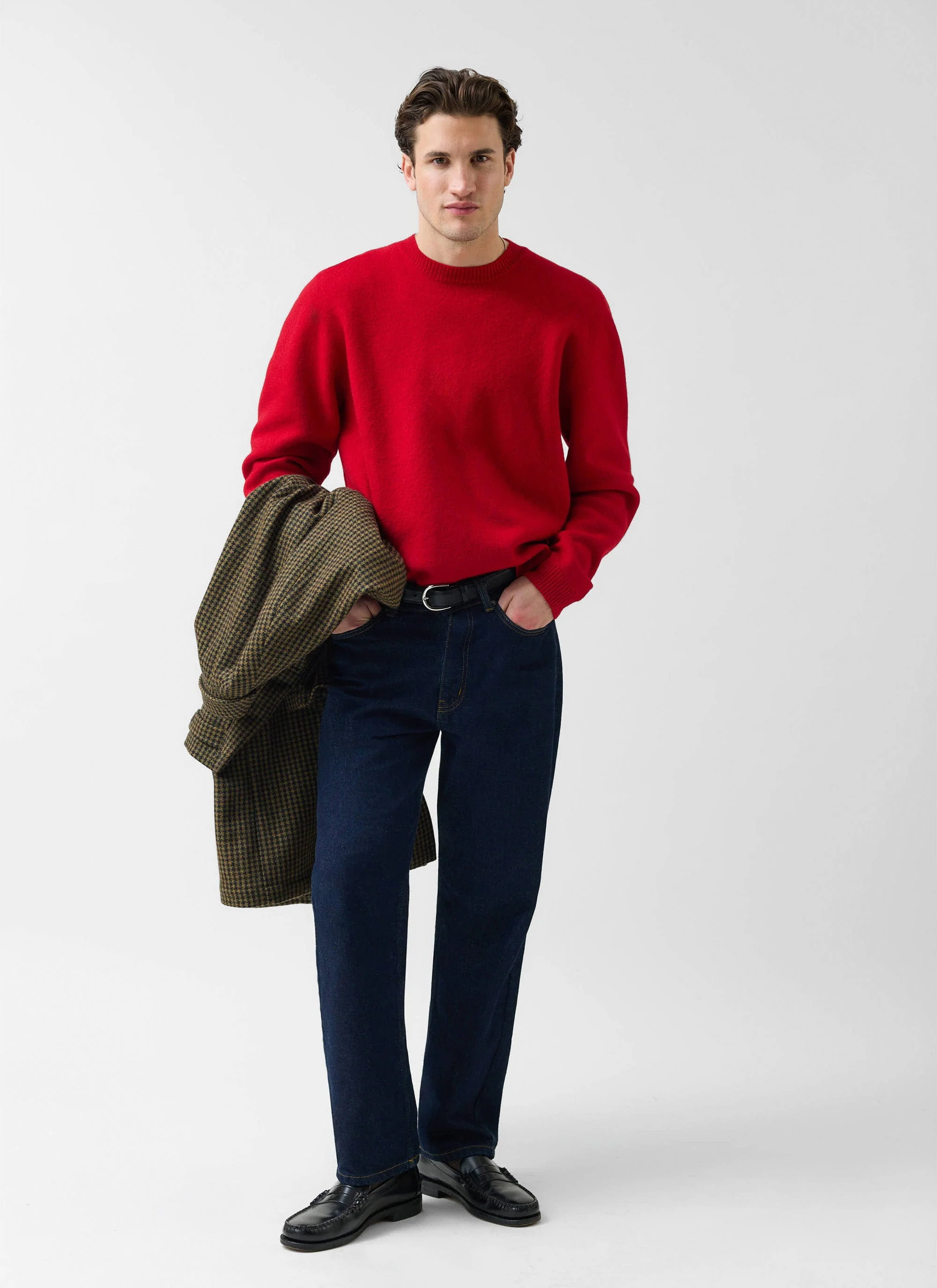Felted Relaxed Jumper | Wool | Red - Image 7