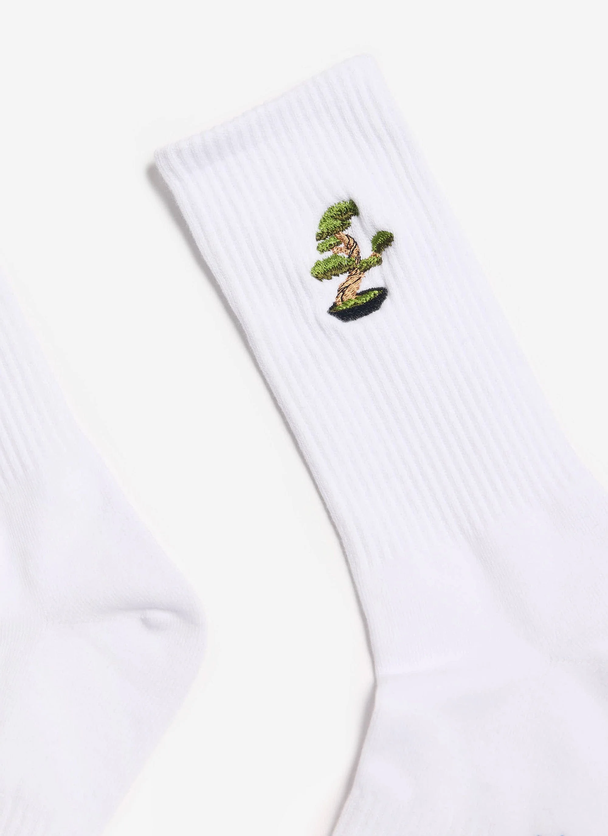 Bonsai Embroidered Socks | White - Image 2