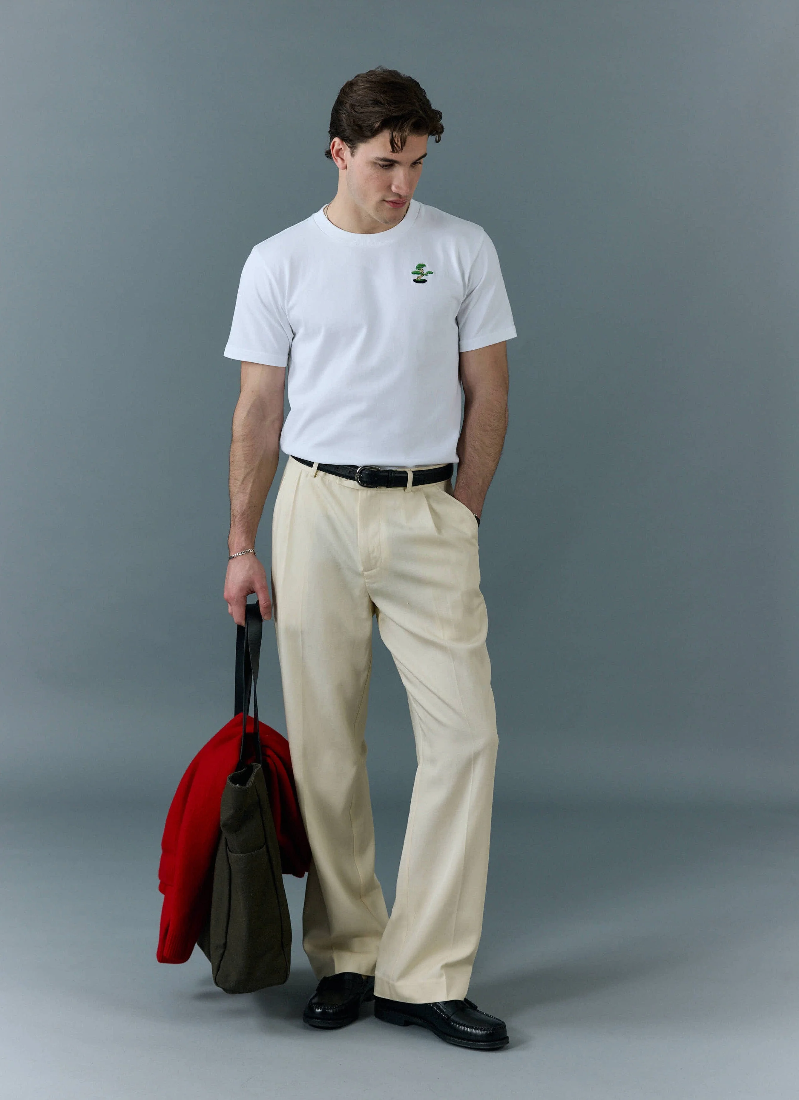Bonsai Embroidered T Shirt | Organic Cotton | White - Image 3