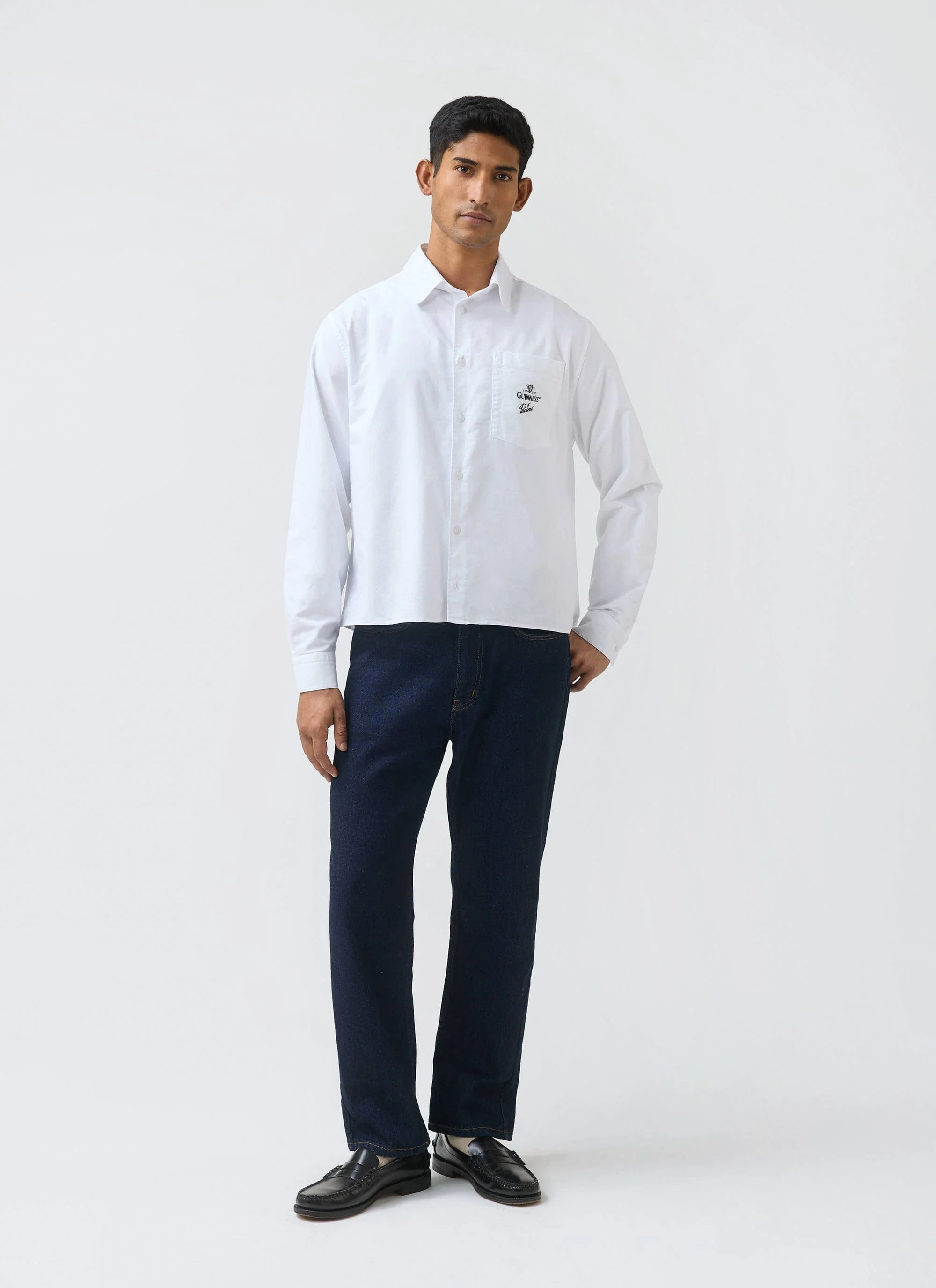 Button Down Boxy Shirt | Percival x Guinness | White - Image 3