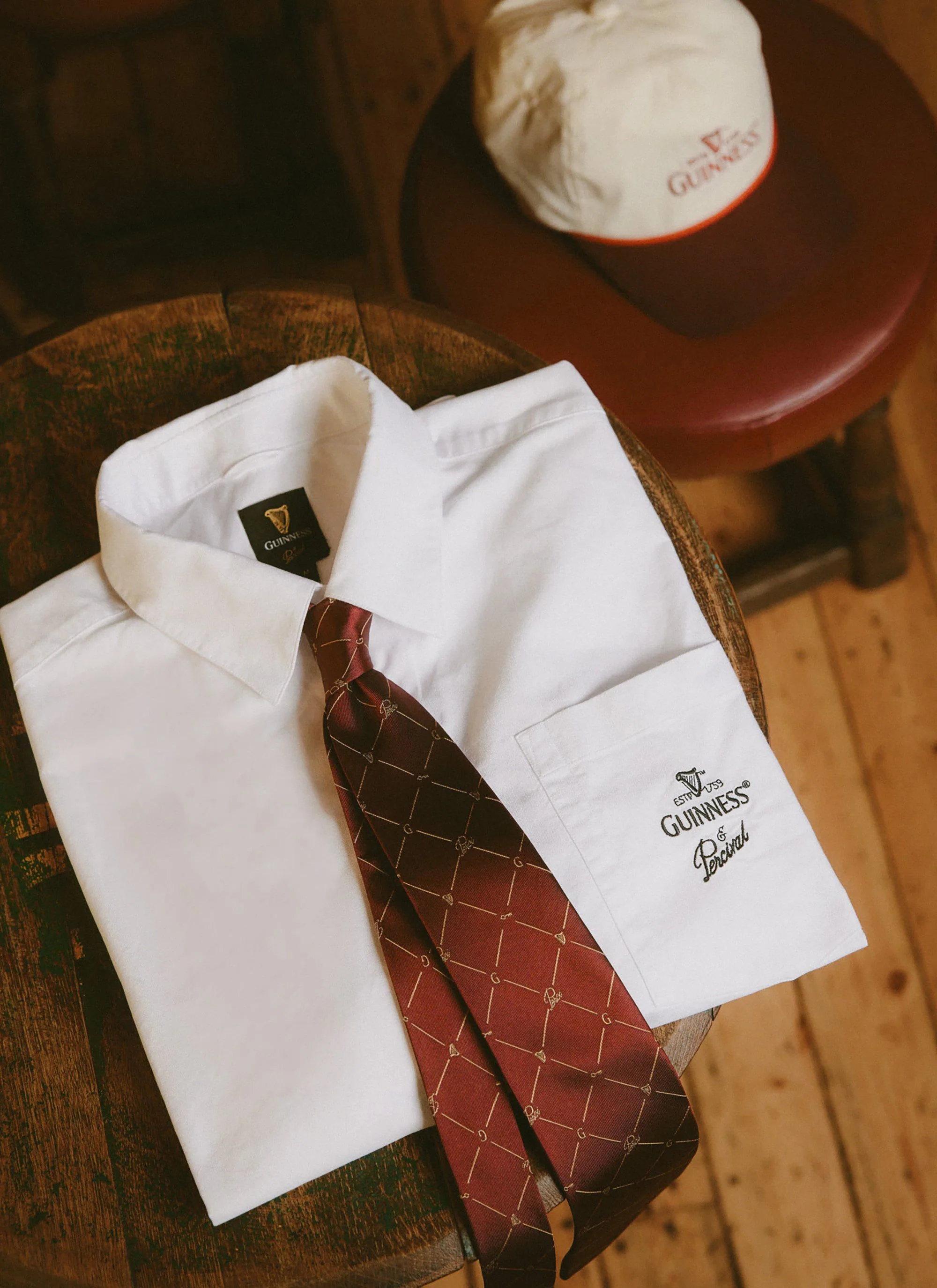 Button Down Boxy Shirt | Percival x Guinness | White - Image 8