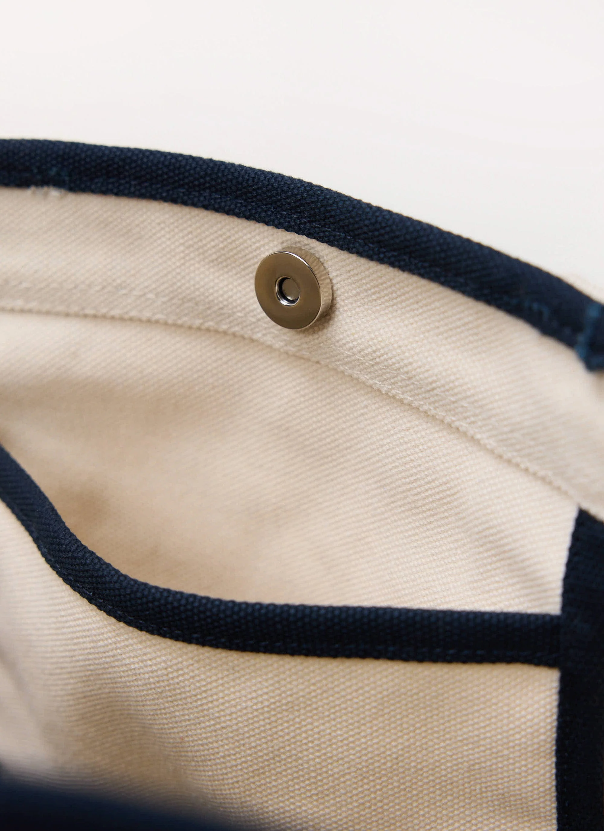 Tote Bag | Cotton Canvas | Cream Navy - Image 3
