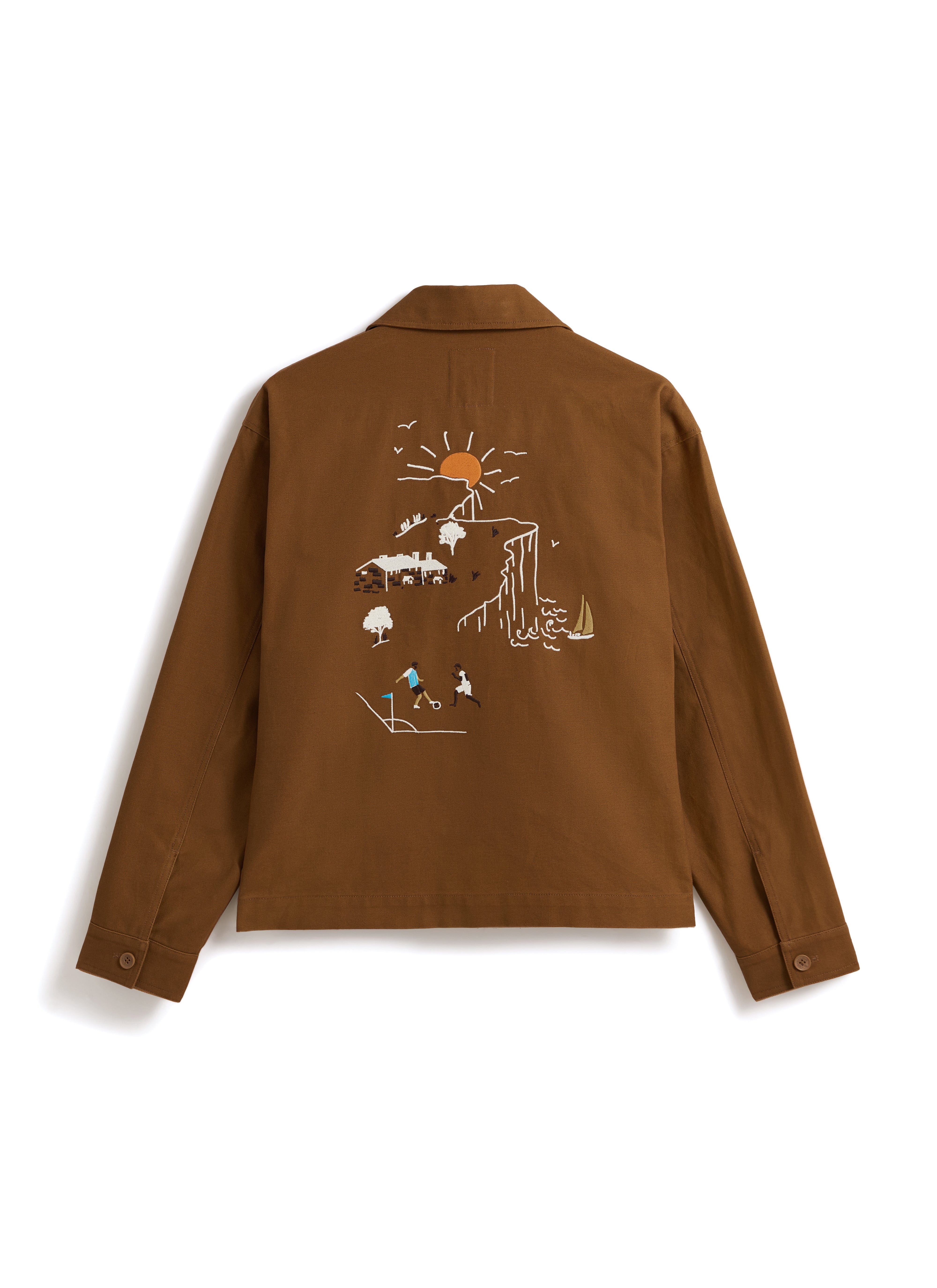 Cotton Canvas Workshirt | Brighton & Hove Albion F.C. x Percival | Brown - Image 7