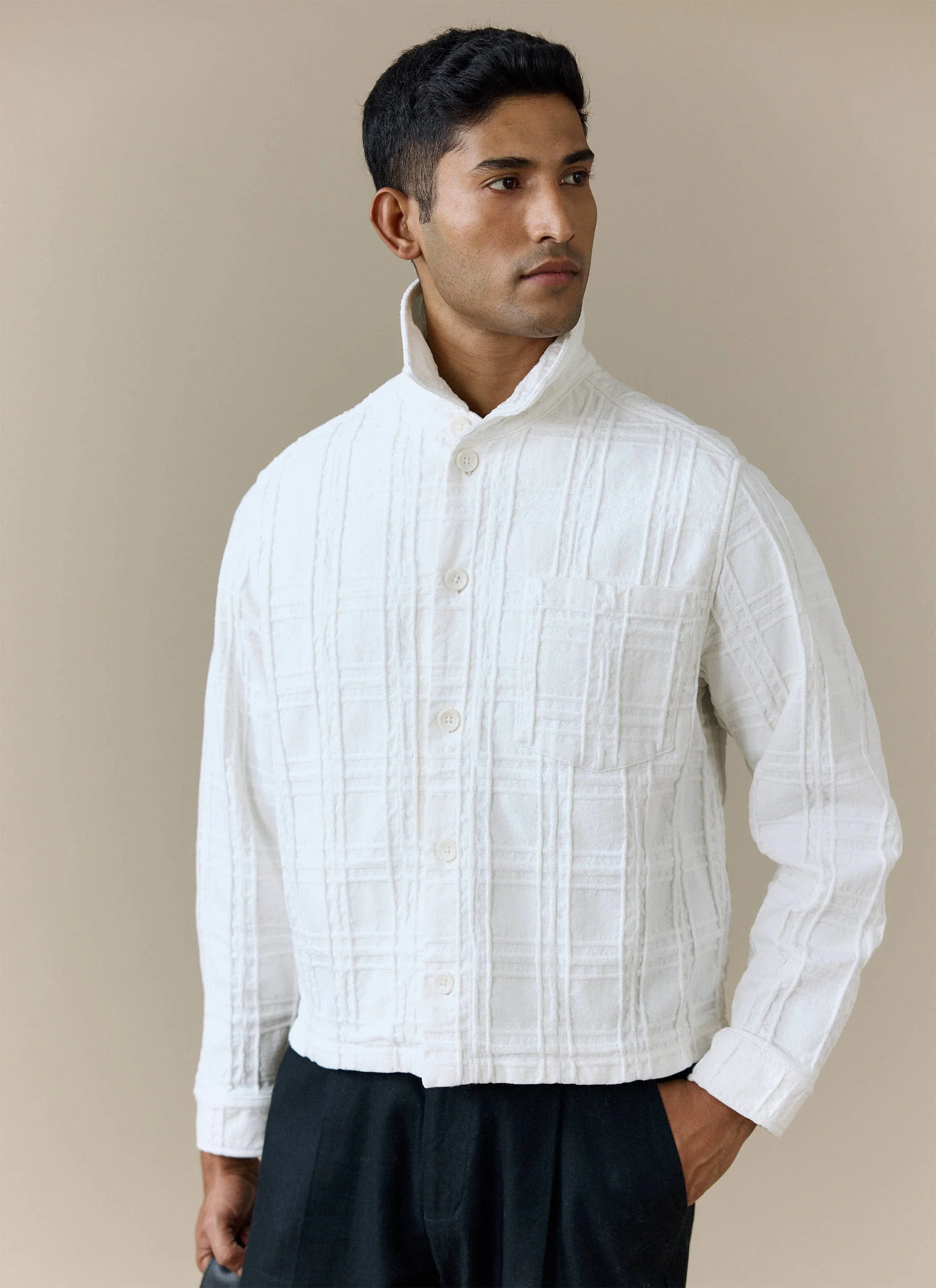 Canyon Heavyweight Overshirt | Cotton | White - Image 7