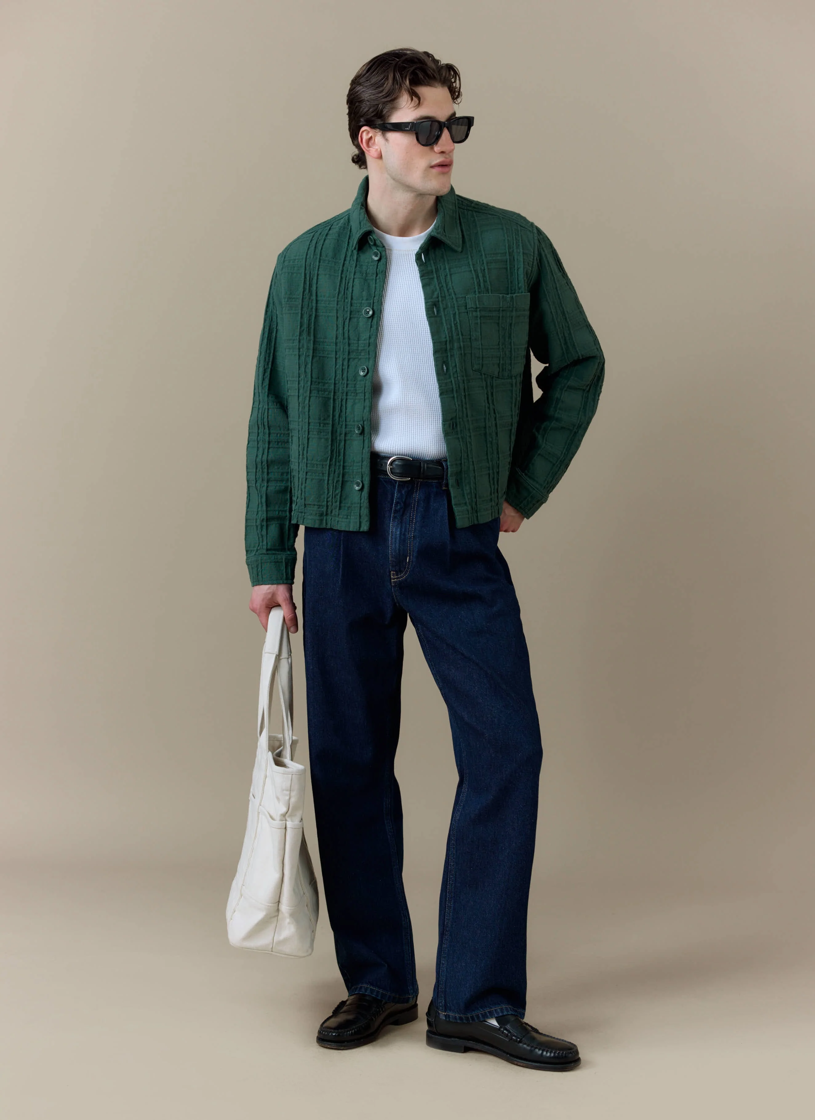 Canyon Heavyweight Overshirt | Cotton | Forest - Image 2
