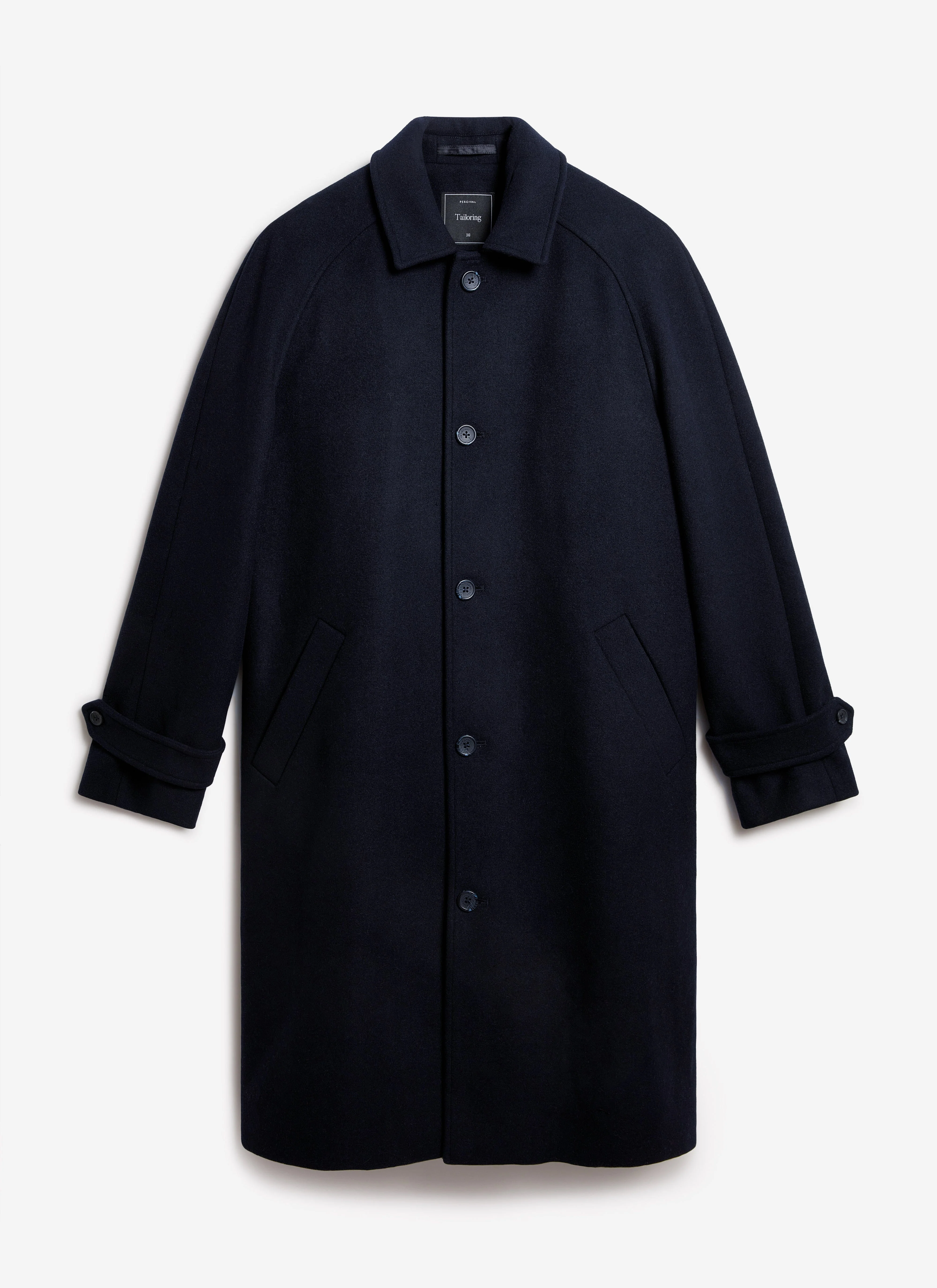 Men's Wool Car Coat | Navy - Image 11