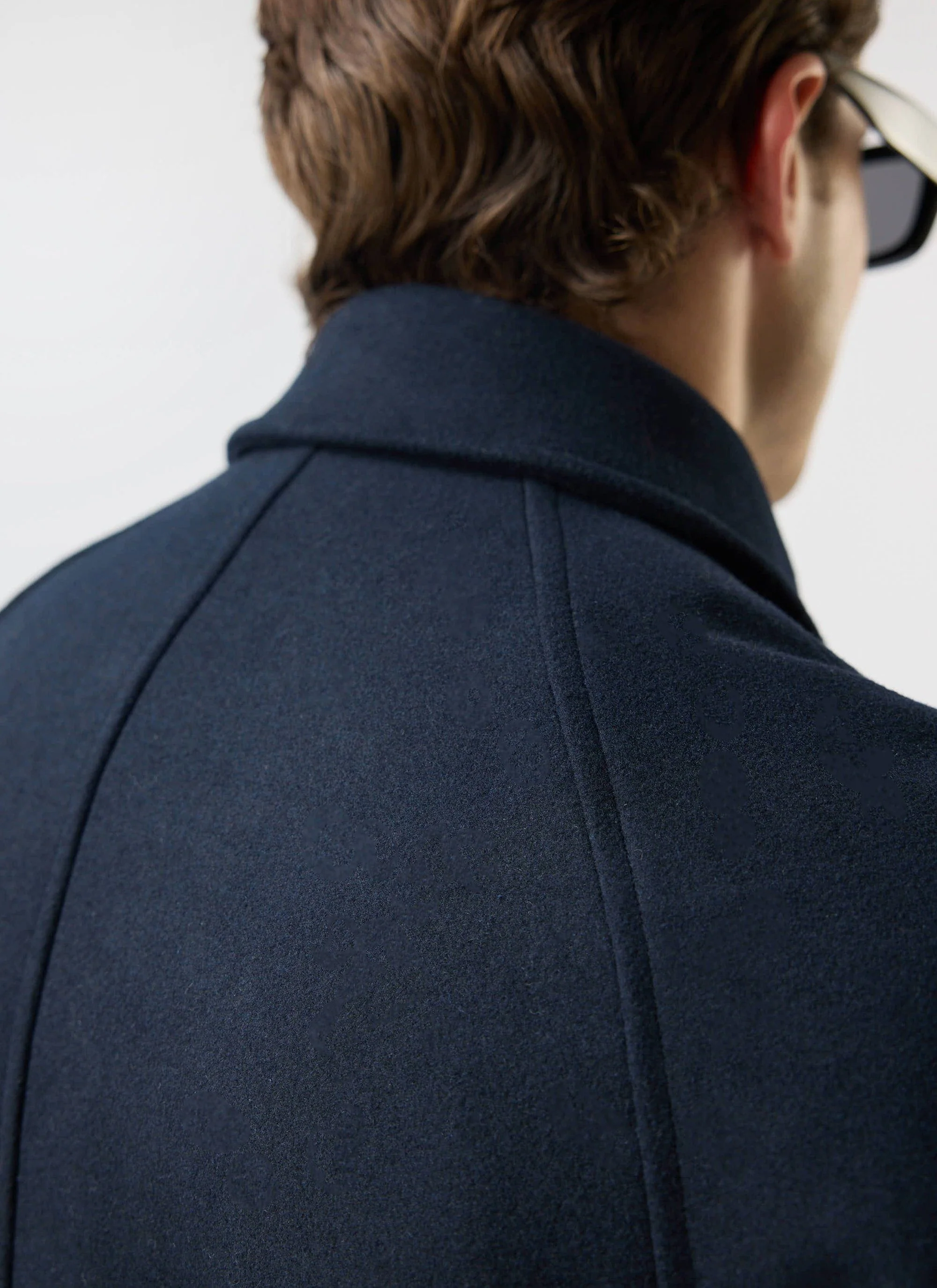 Men's Wool Car Coat | Navy - Image 7
