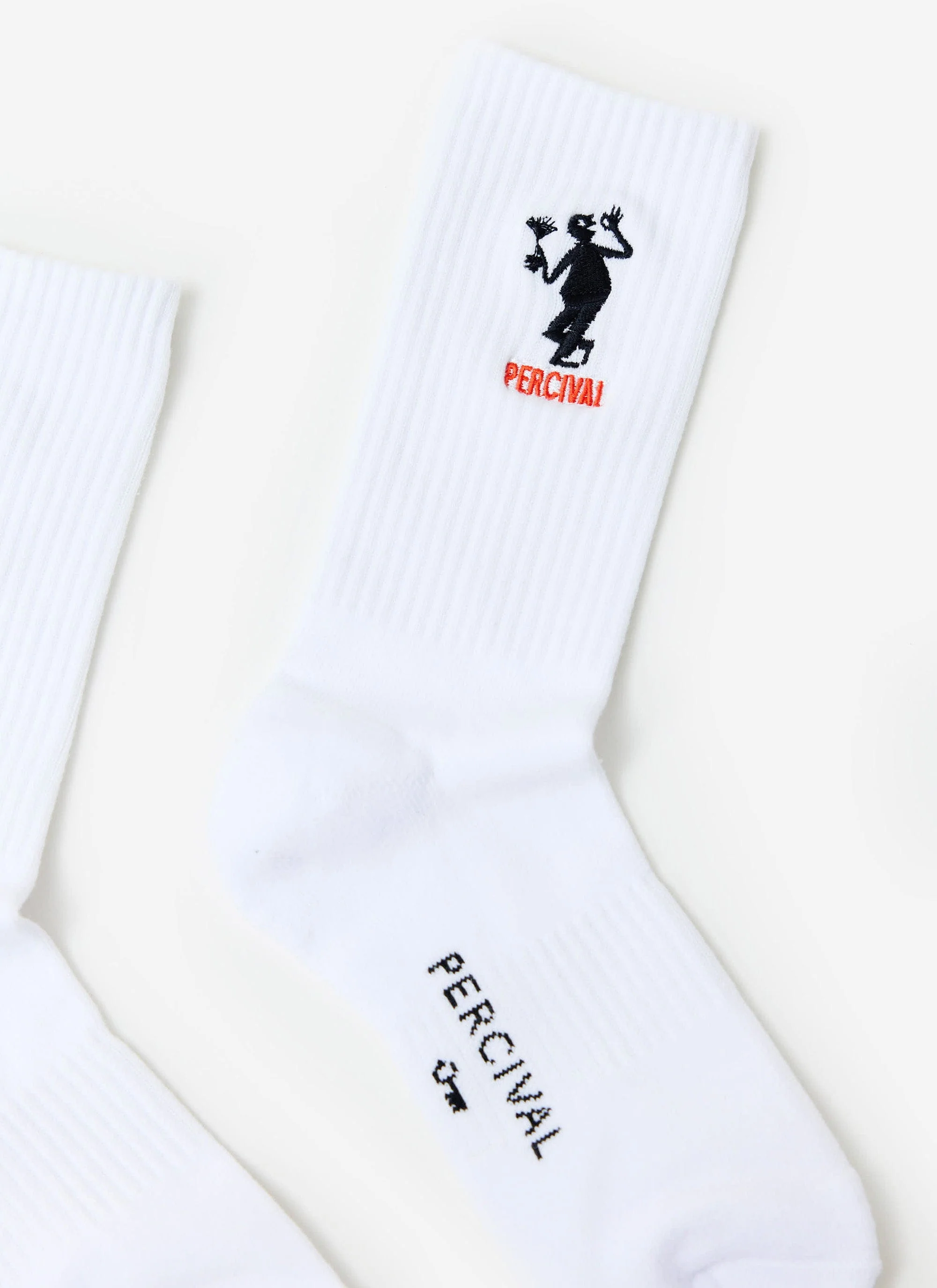 Carlo Mixologist Embroidered Socks | Organic Cotton | White - Image 2