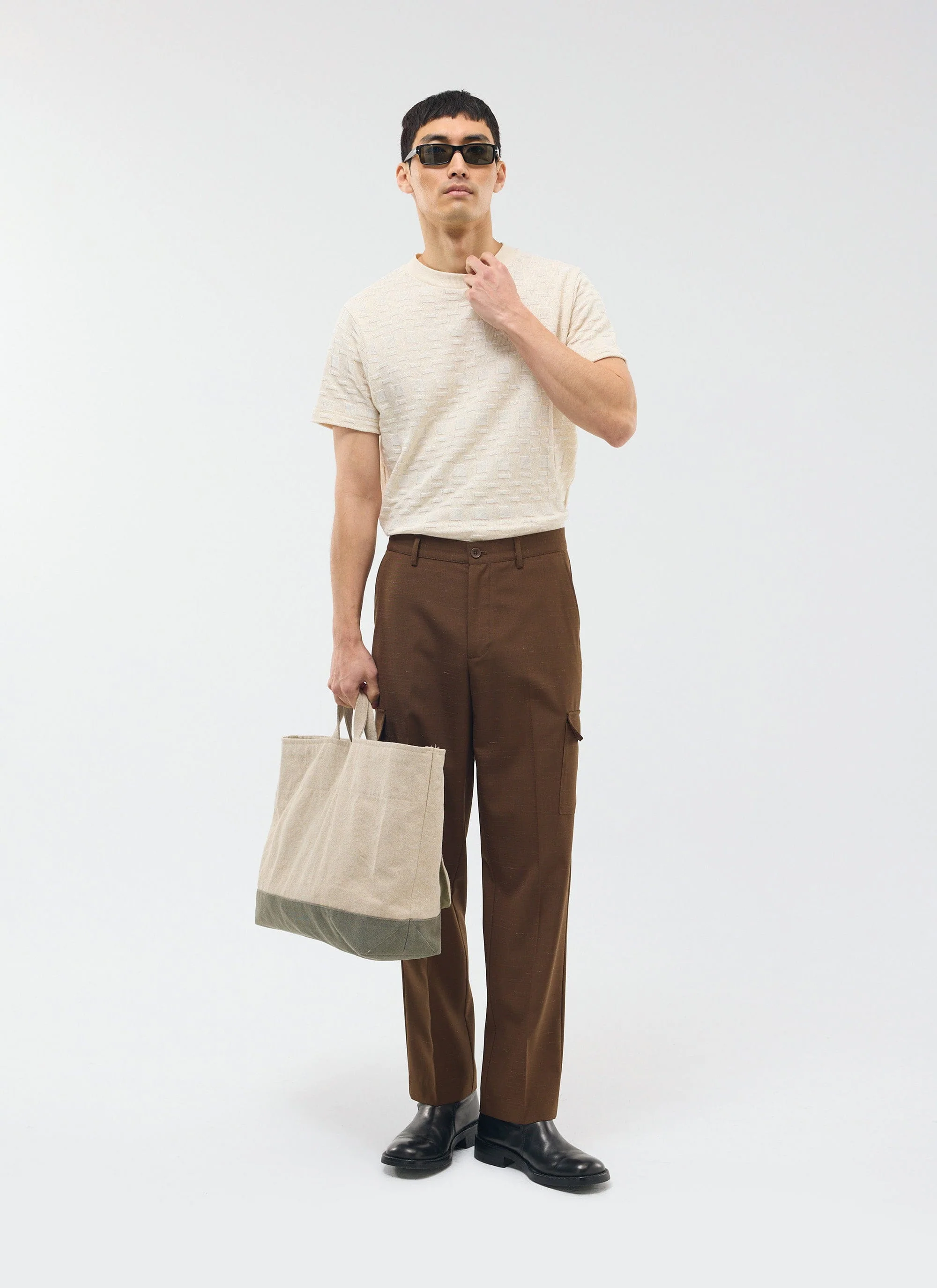 Trentino Tailored Patch Pocket Trouser | Brown - Image 6