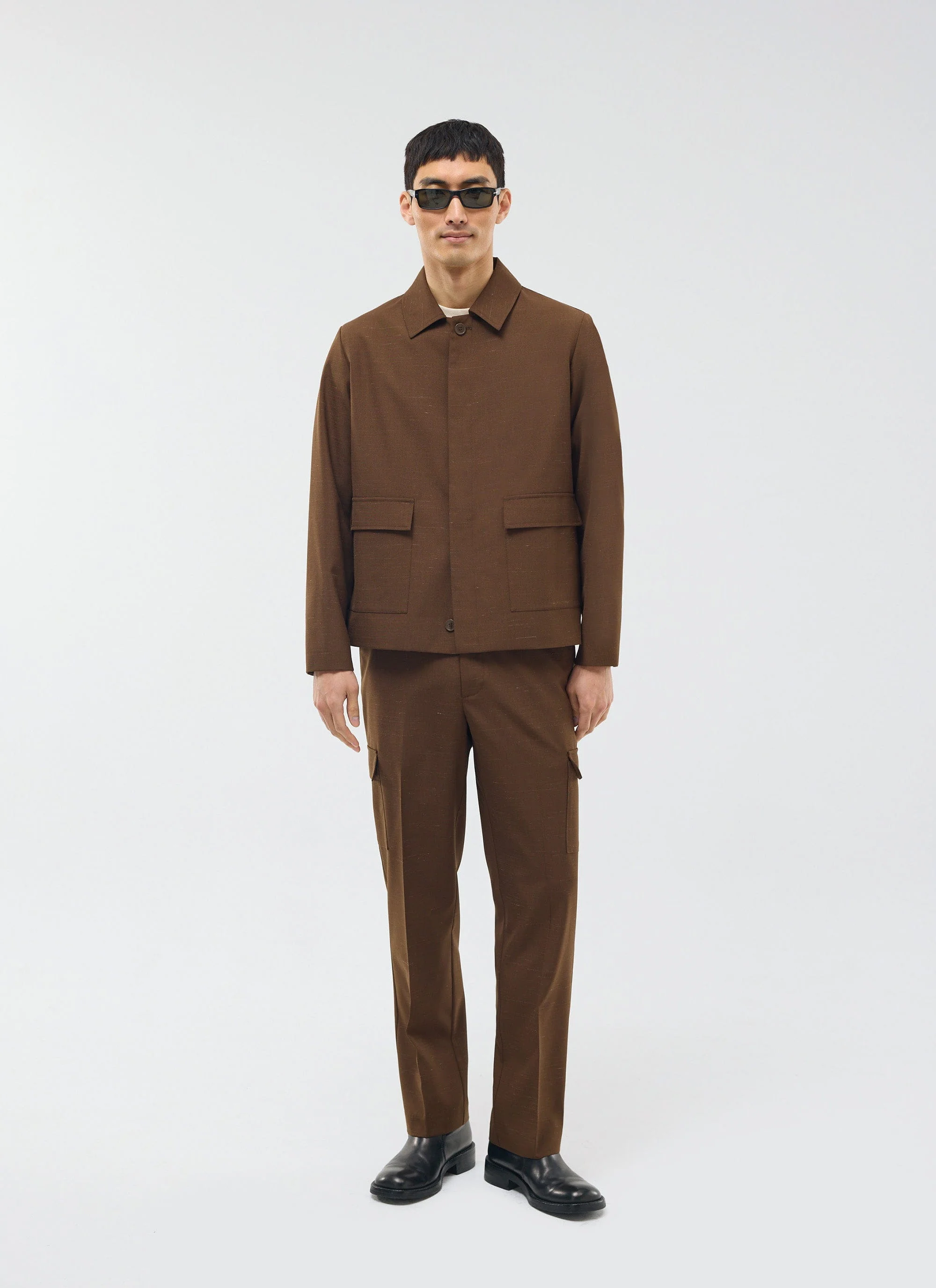 Trentino Tailored Patch Pocket Trouser | Brown - Image 7
