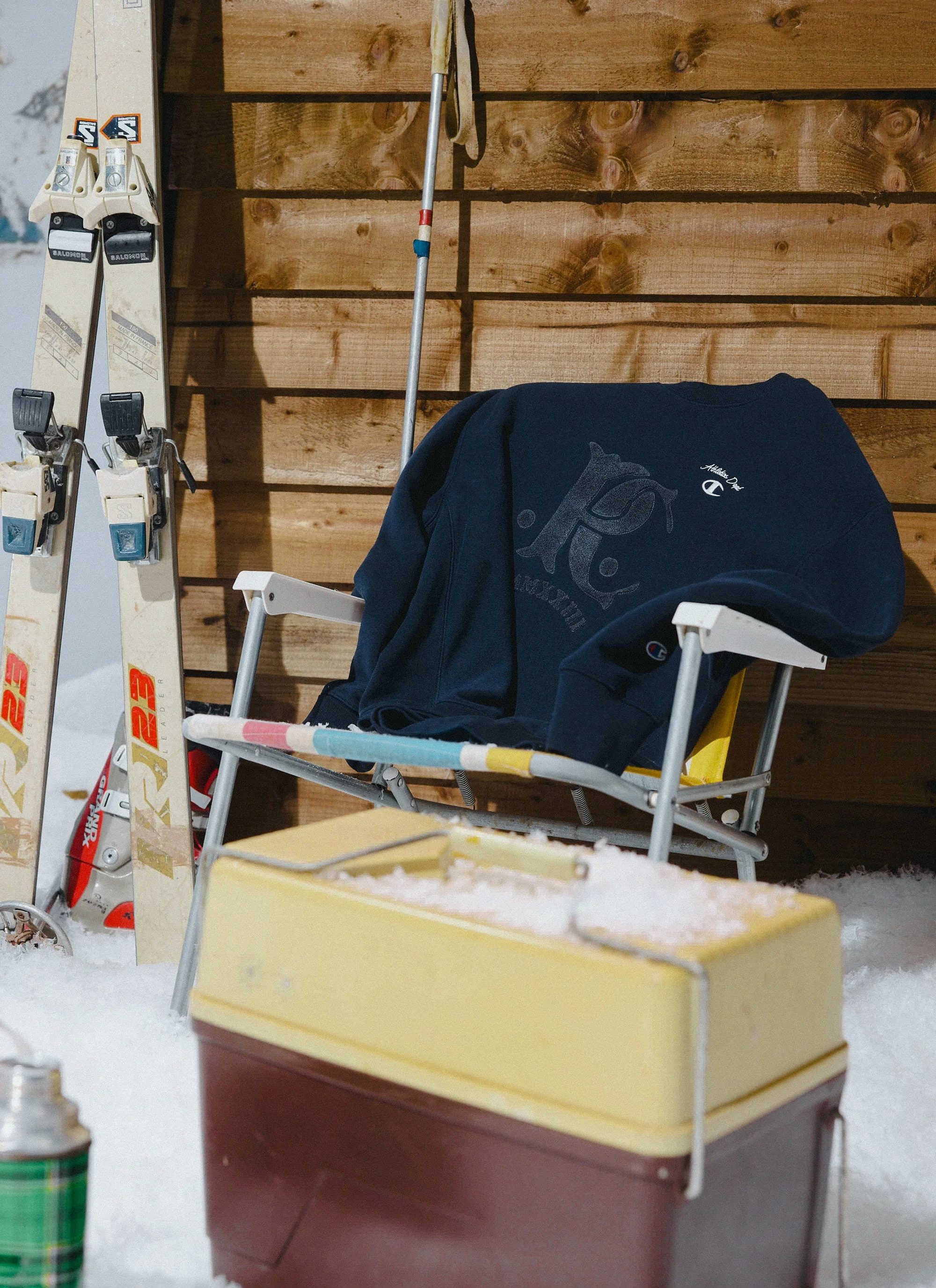 Chenille Patch Jersey Sweatshirt | Champion x Percival | Grey - Image 3