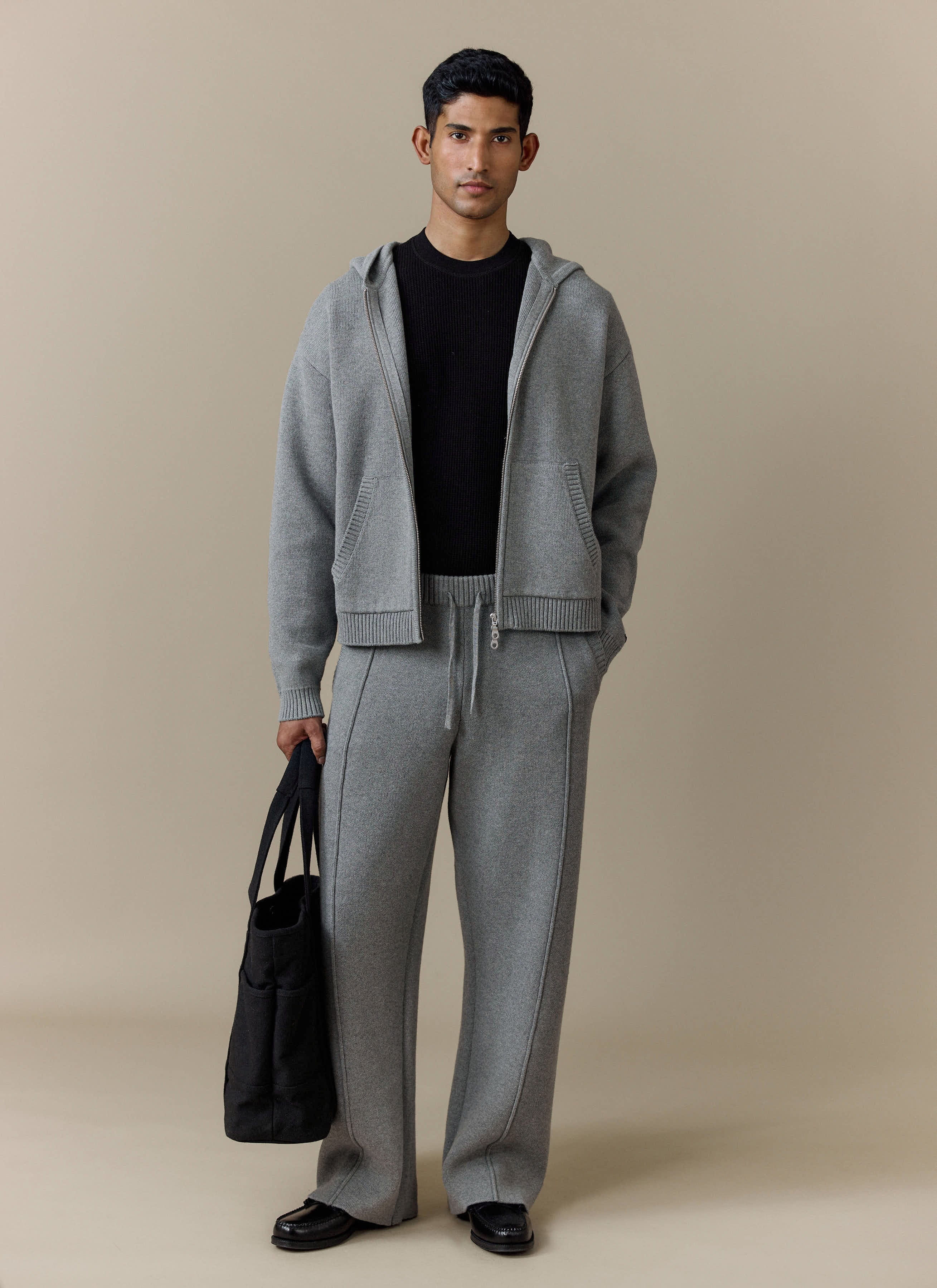 Chronicle Knitted Hoodie | Cotton | Grey