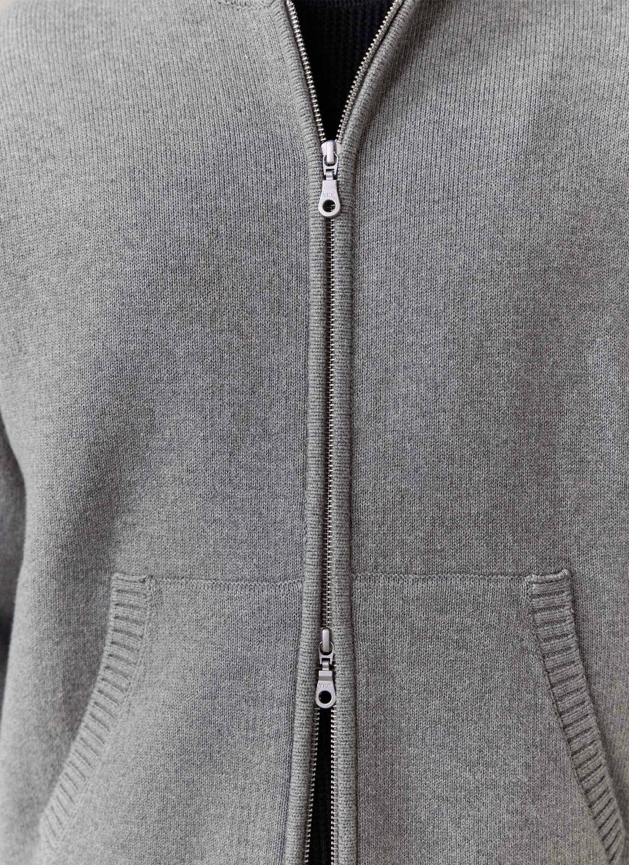 Chronicle Knitted Hoodie | Cotton | Grey - Image 3