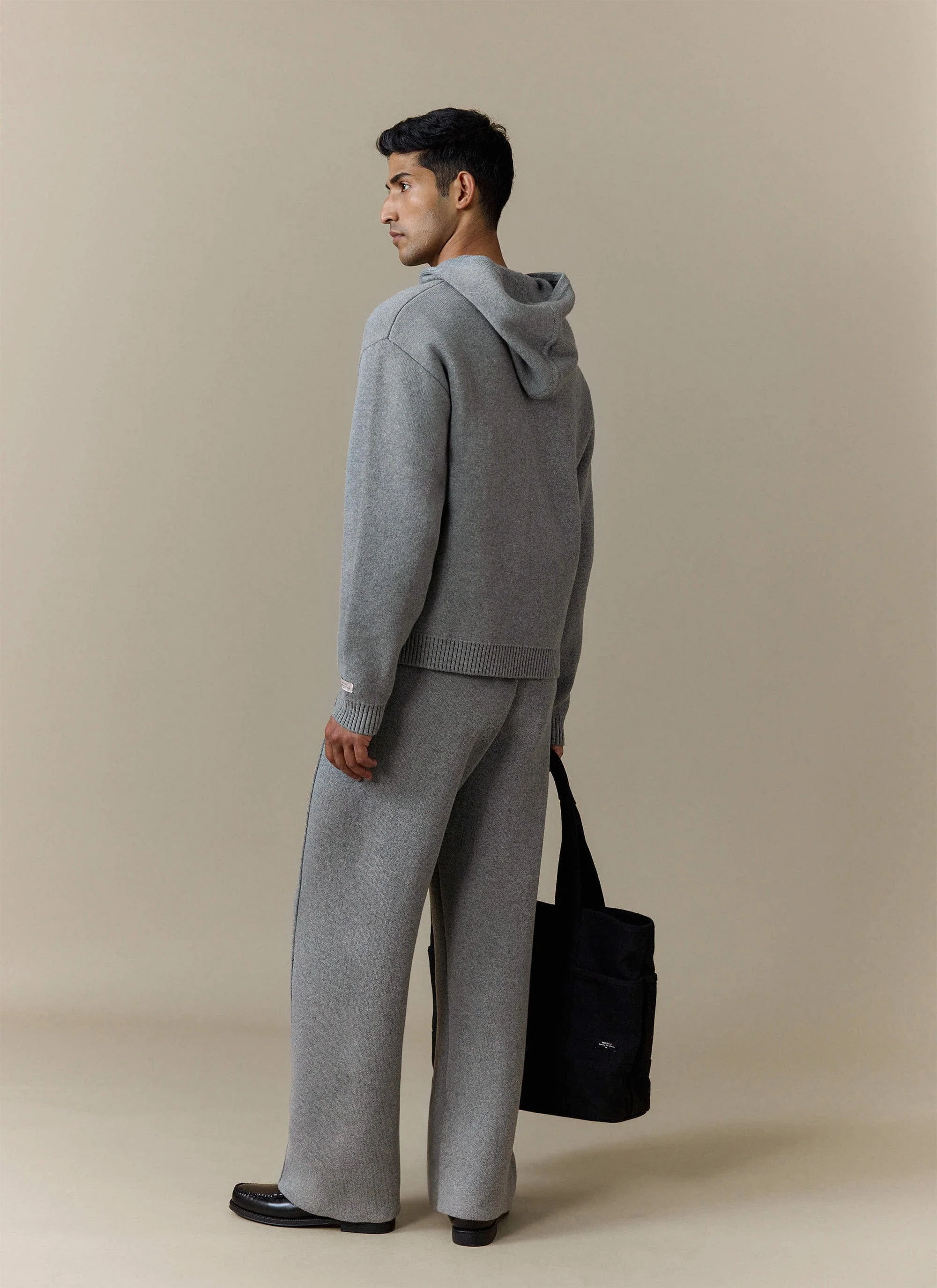 Chronicle Knitted Hoodie | Cotton | Grey - Image 6