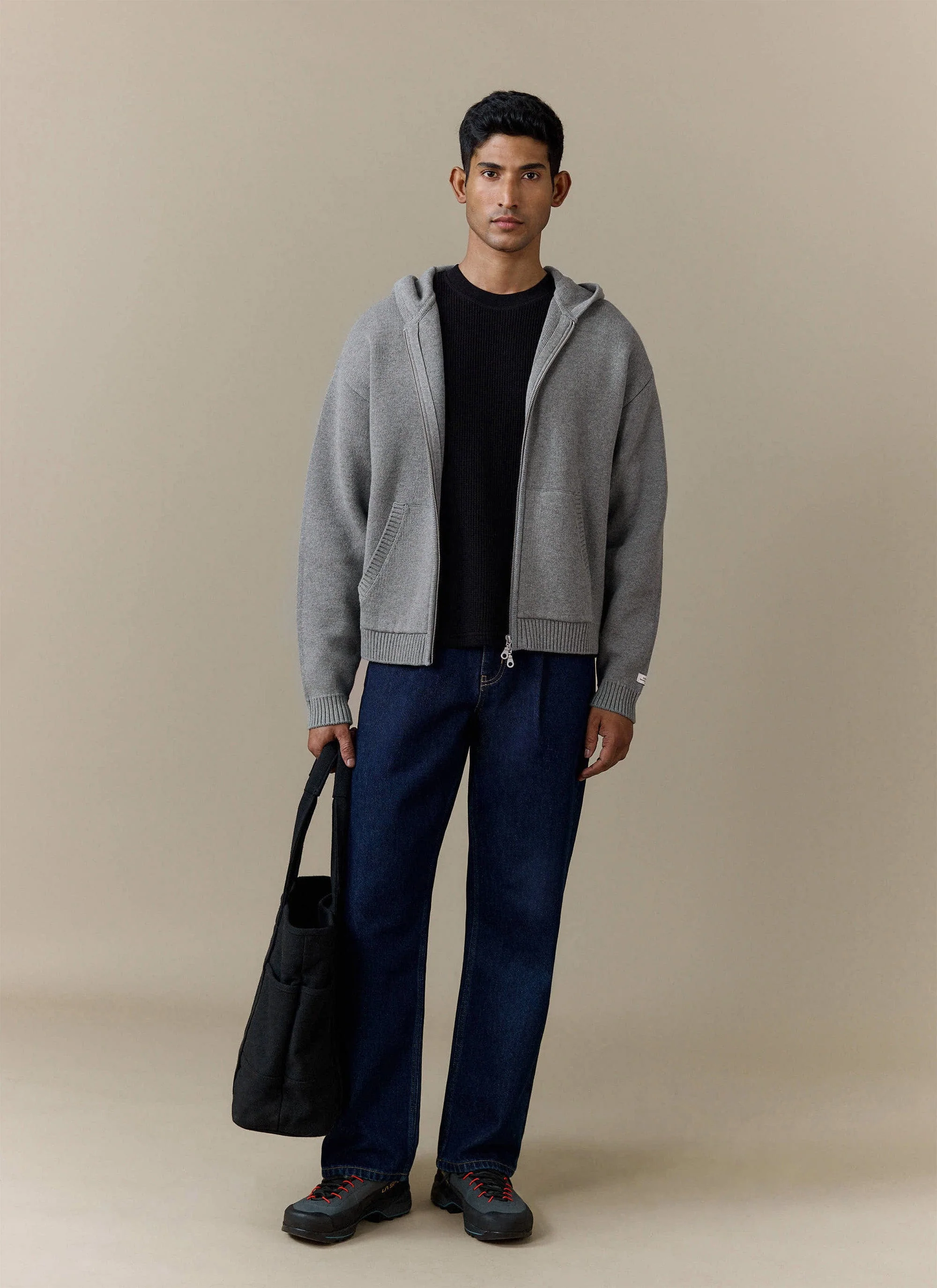 Chronicle Knitted Hoodie | Cotton | Grey - Image 7