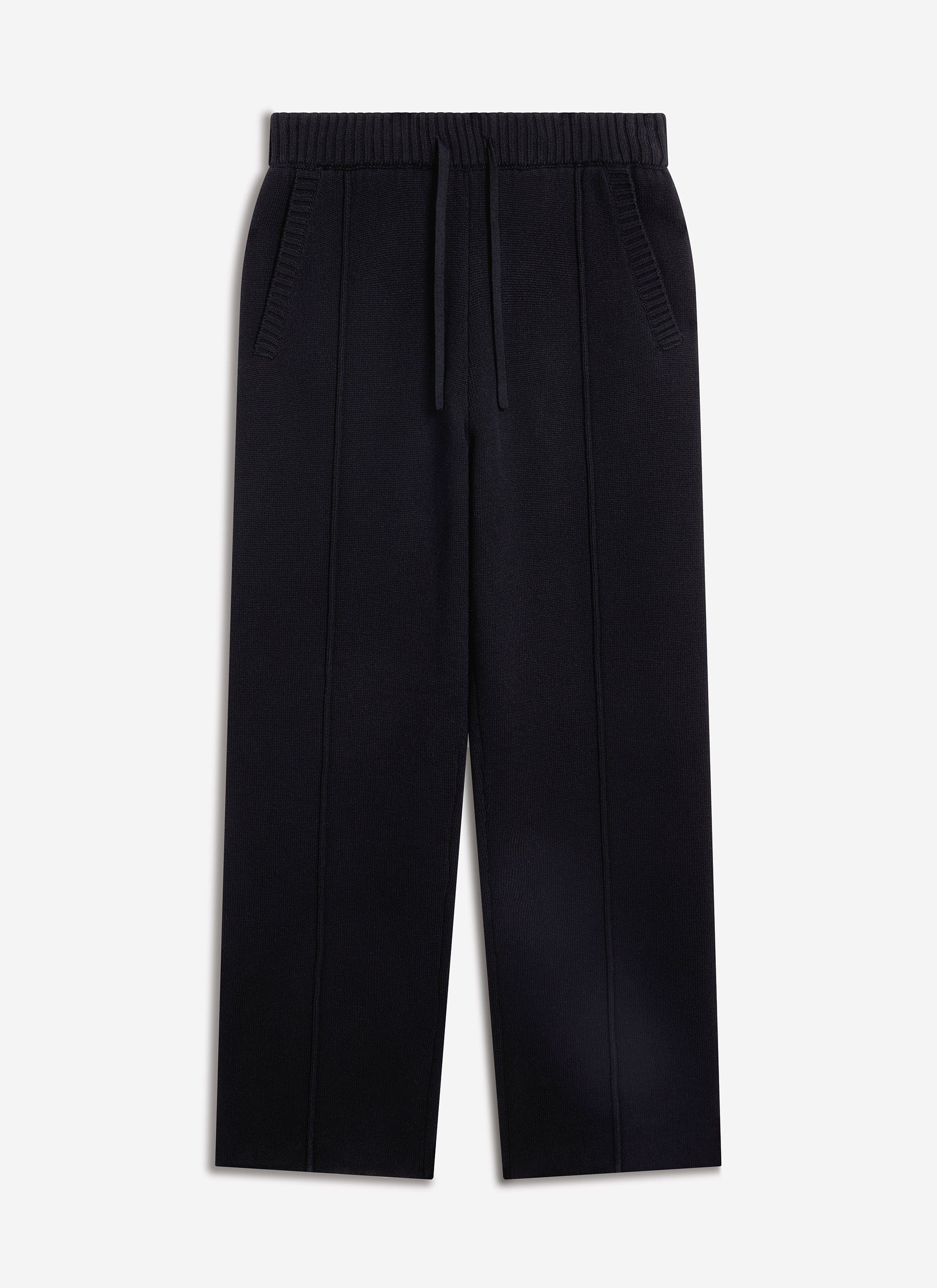 Chronicle Knitted Straight Leg Trackpants | Cotton | Black - Image 6