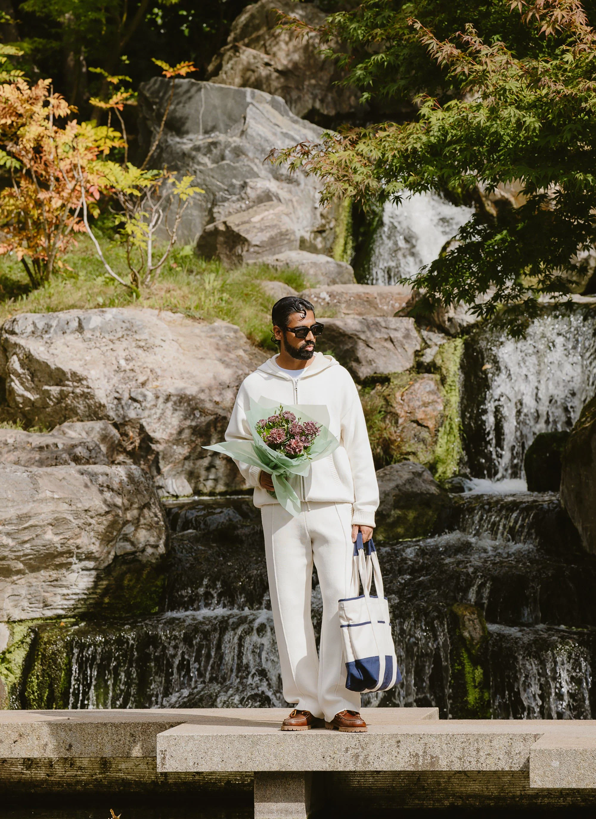 Chronicle Knitted Straight Leg Trackpants | Cotton | Cream - Image 7