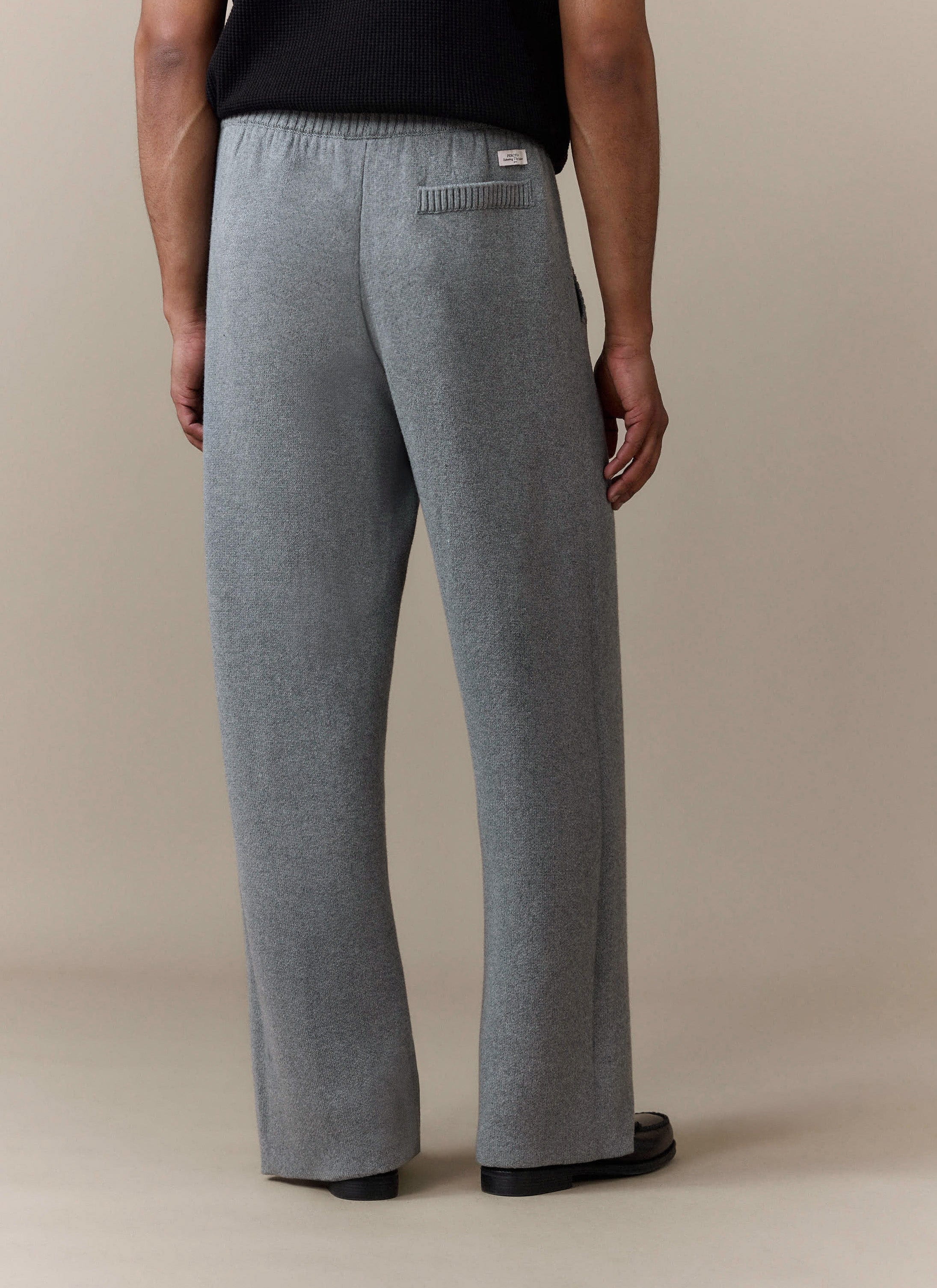 Chronicle Knitted Straight Leg Trackpant | Cotton | Grey - Image 4