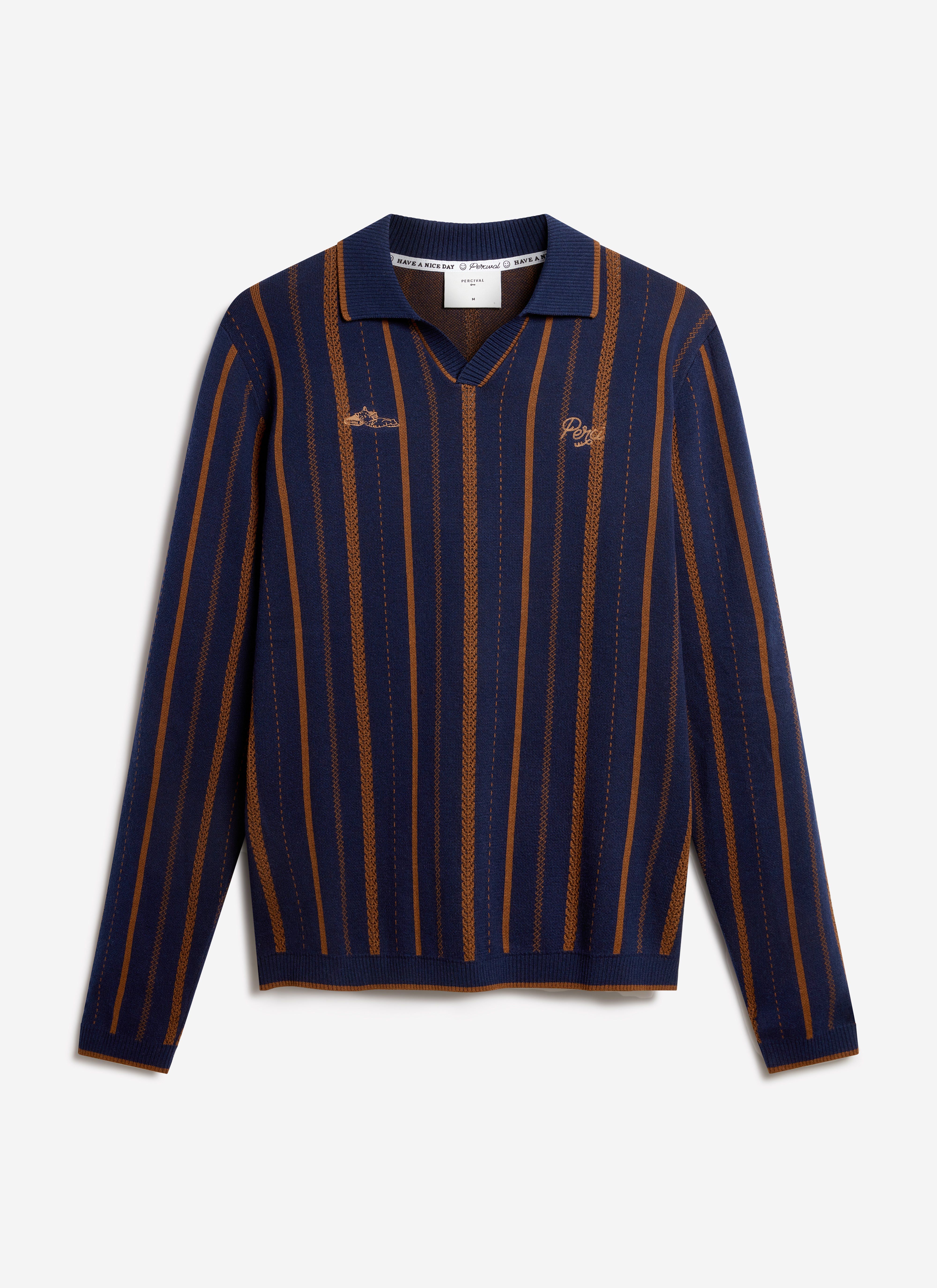 Citation Knitted Football Shirt | Cotton | Navy - Image 10
