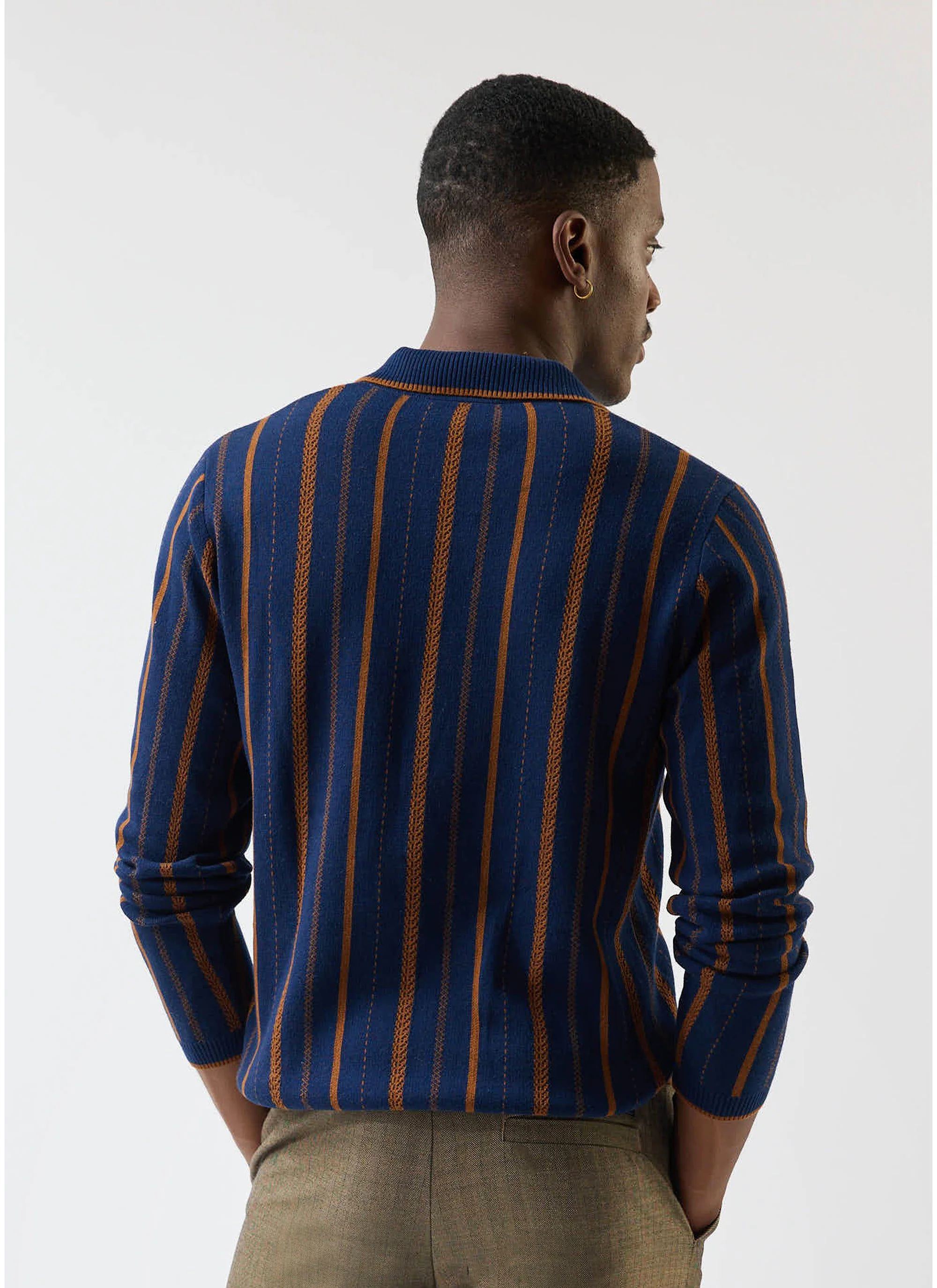 Citation Knitted Football Shirt | Cotton | Navy - Image 7