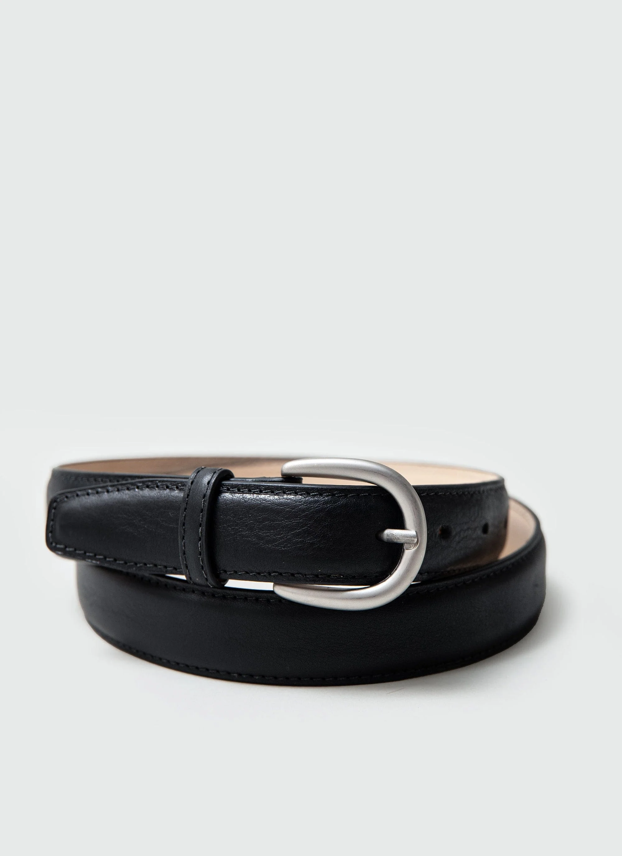 Men's Leather Dress Belt | Black