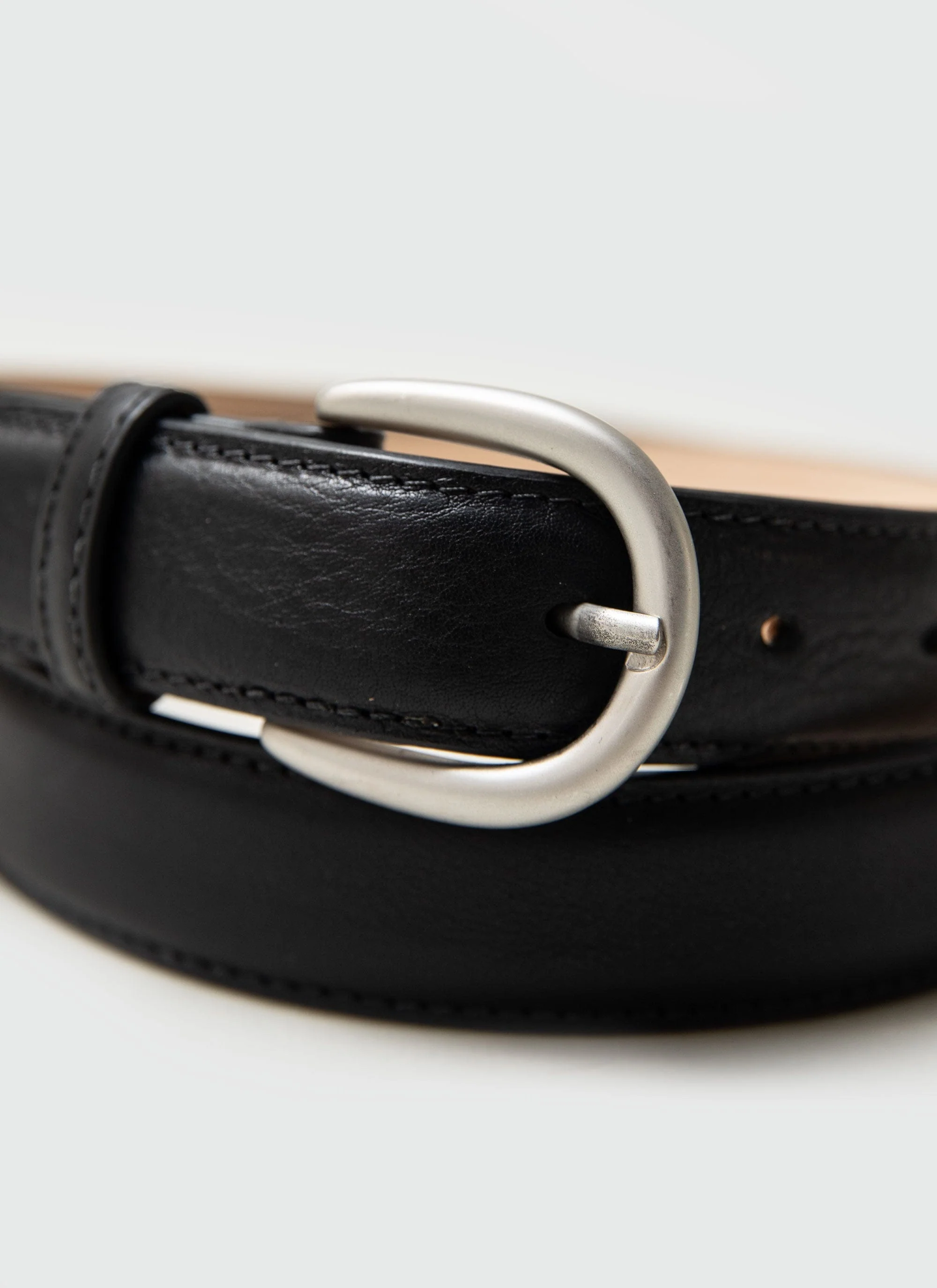 Men's Leather Dress Belt | Black - Image 2