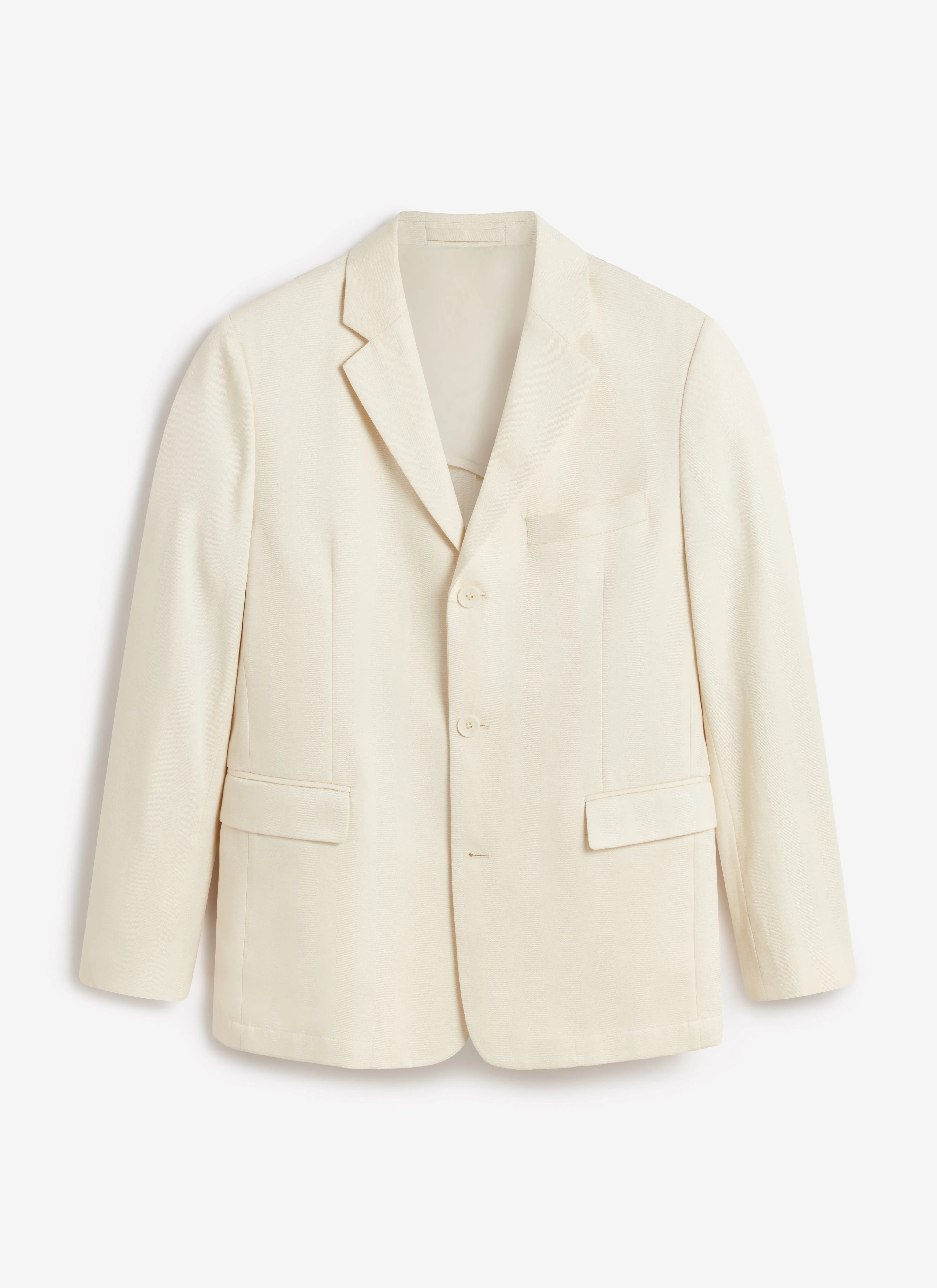 Tailored 3 Button Blazer | Lyocell | Cream - Image 9