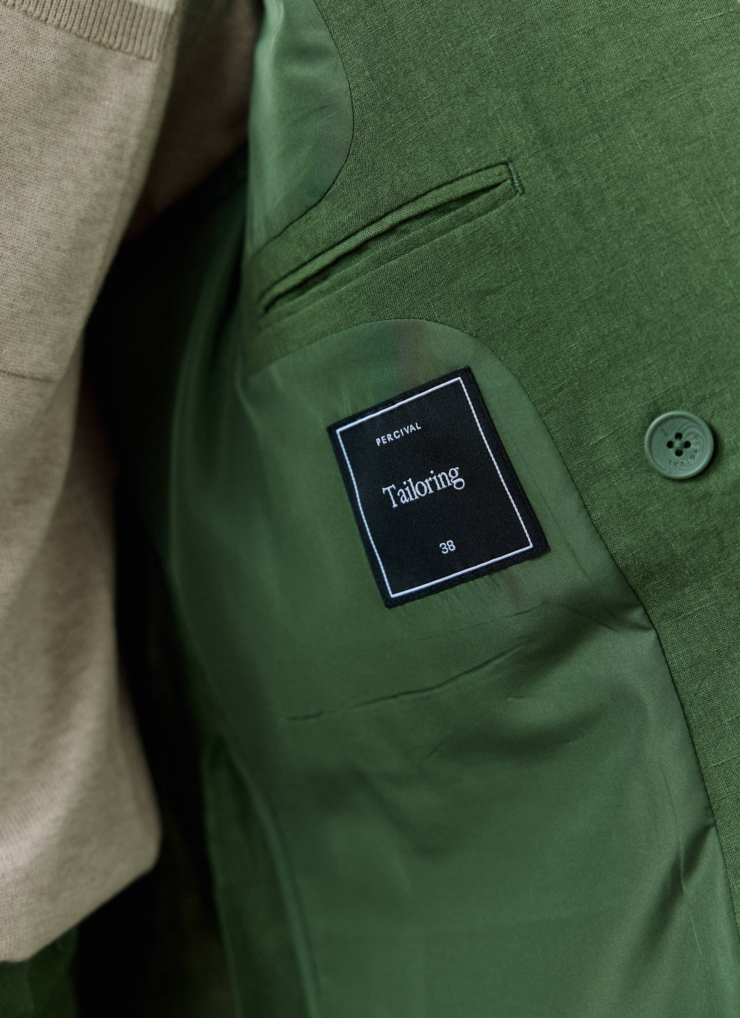 Clifton Double Breasted Blazer | Linen | Forest - Image 5