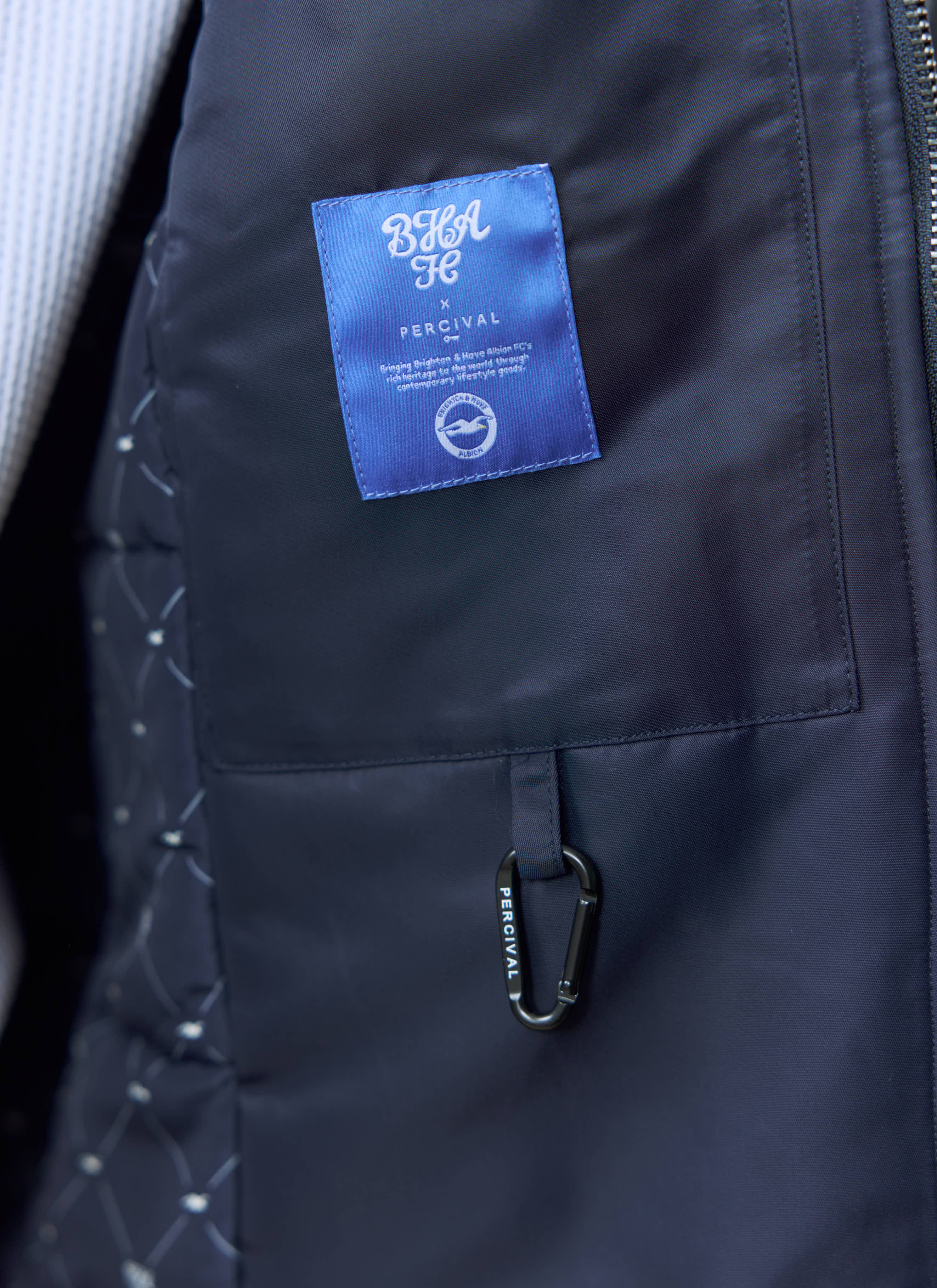 Coach Jacket | Brighton & Hove Albion F.C. x Percival | Navy - Image 3