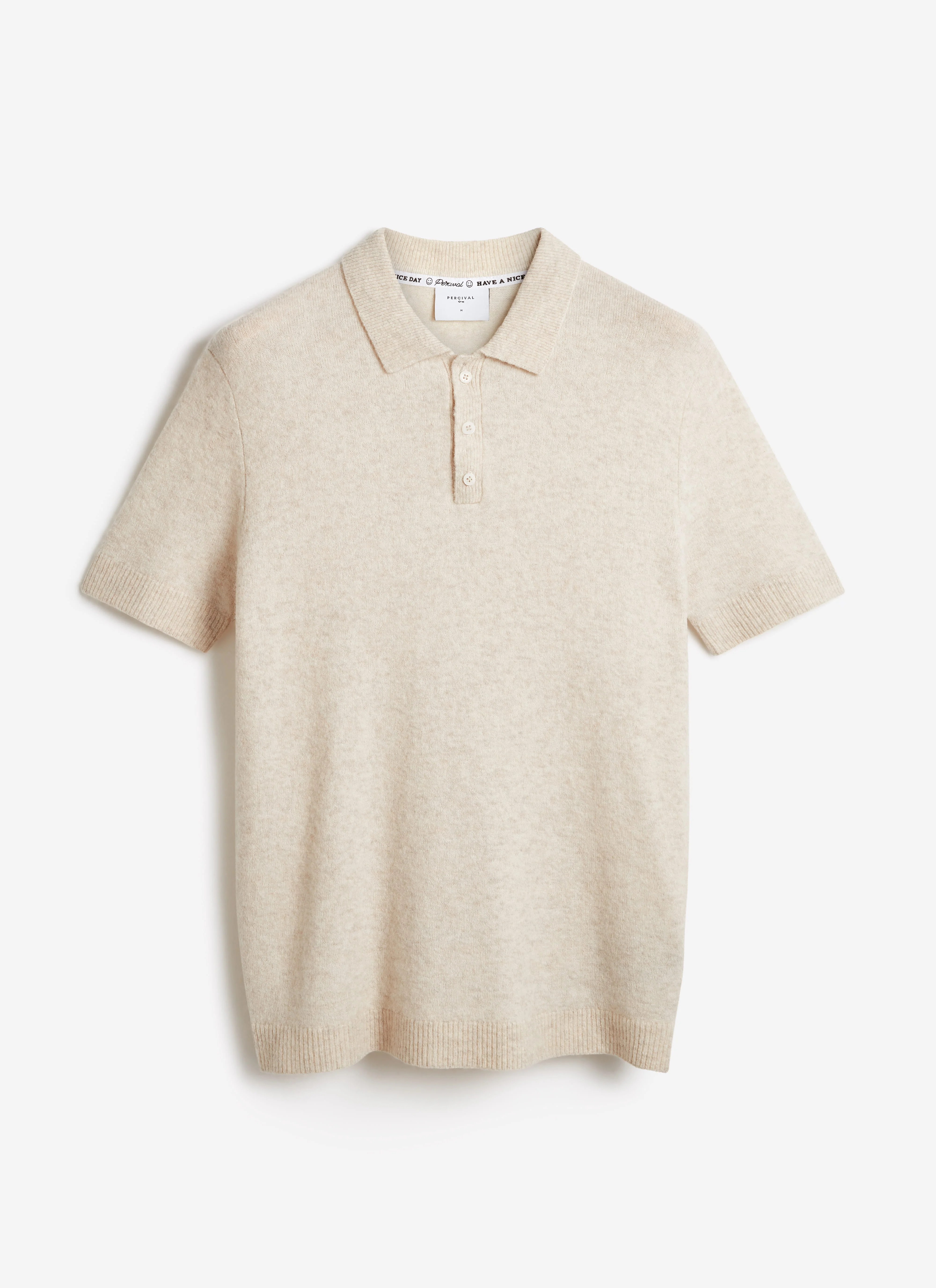 Collins Knitted Polo | Yak | Cream - Image 7