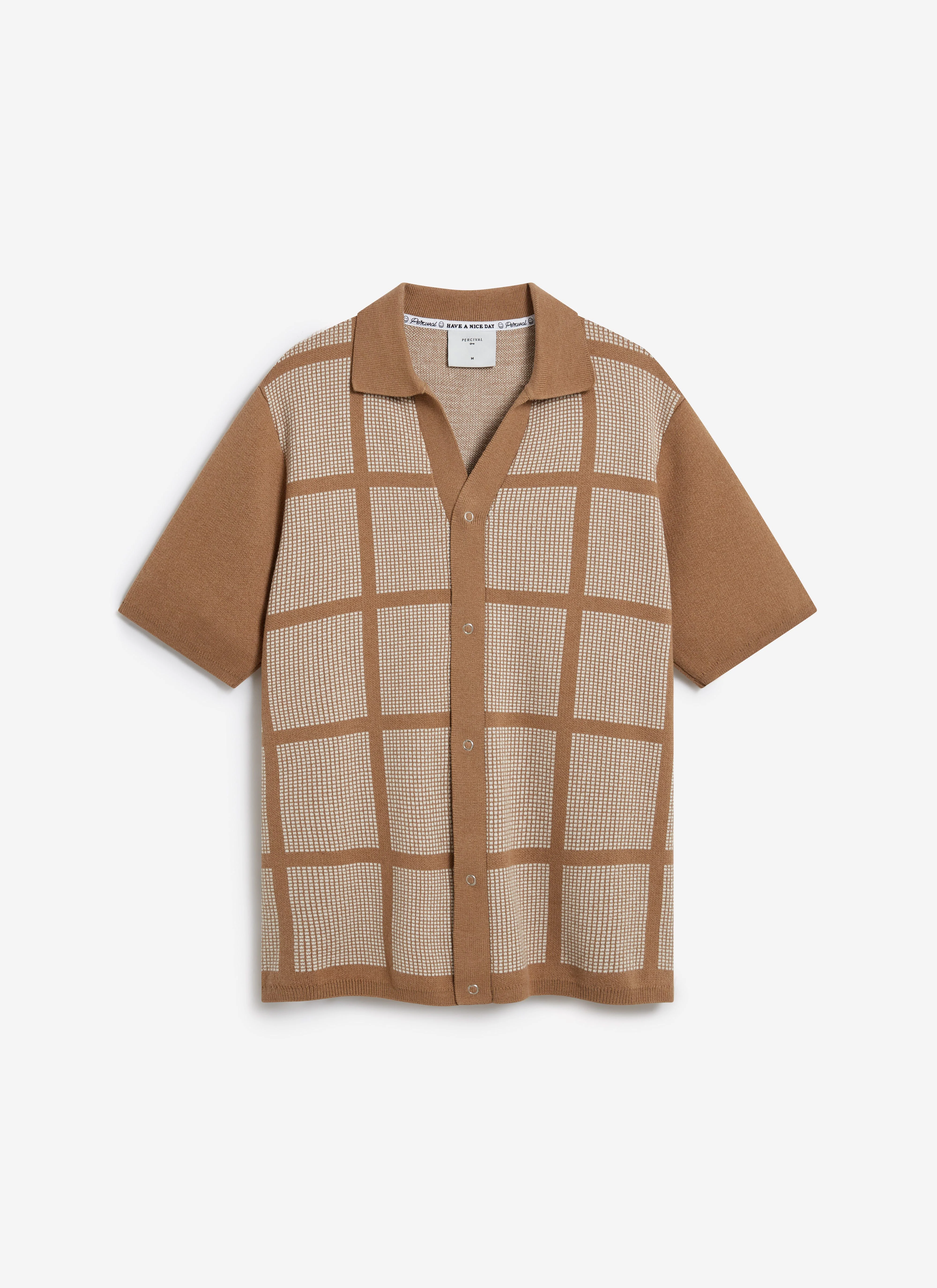 Costa Knitted Shirt | Cotton | Tobacco - Image 9