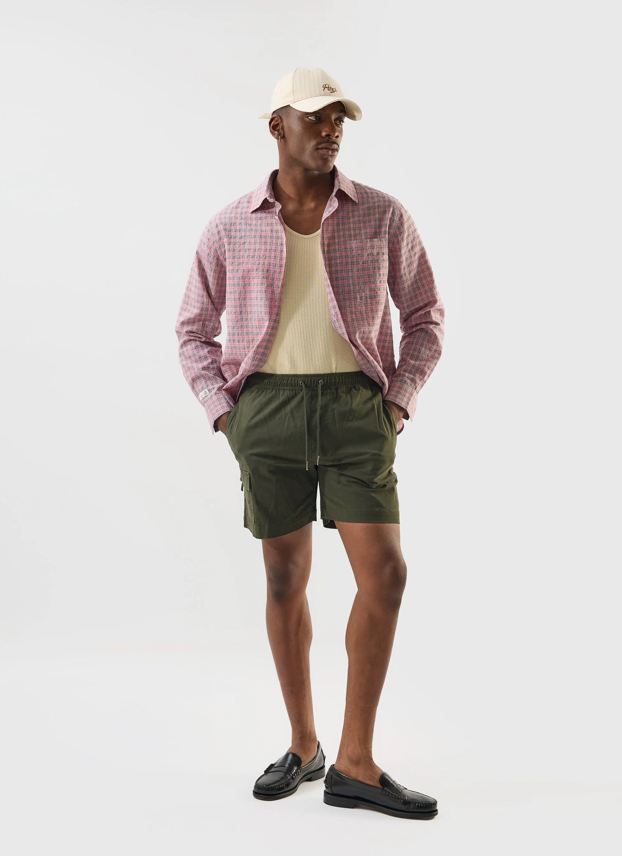 Cotton Waffle Vest | Cream - Image 4