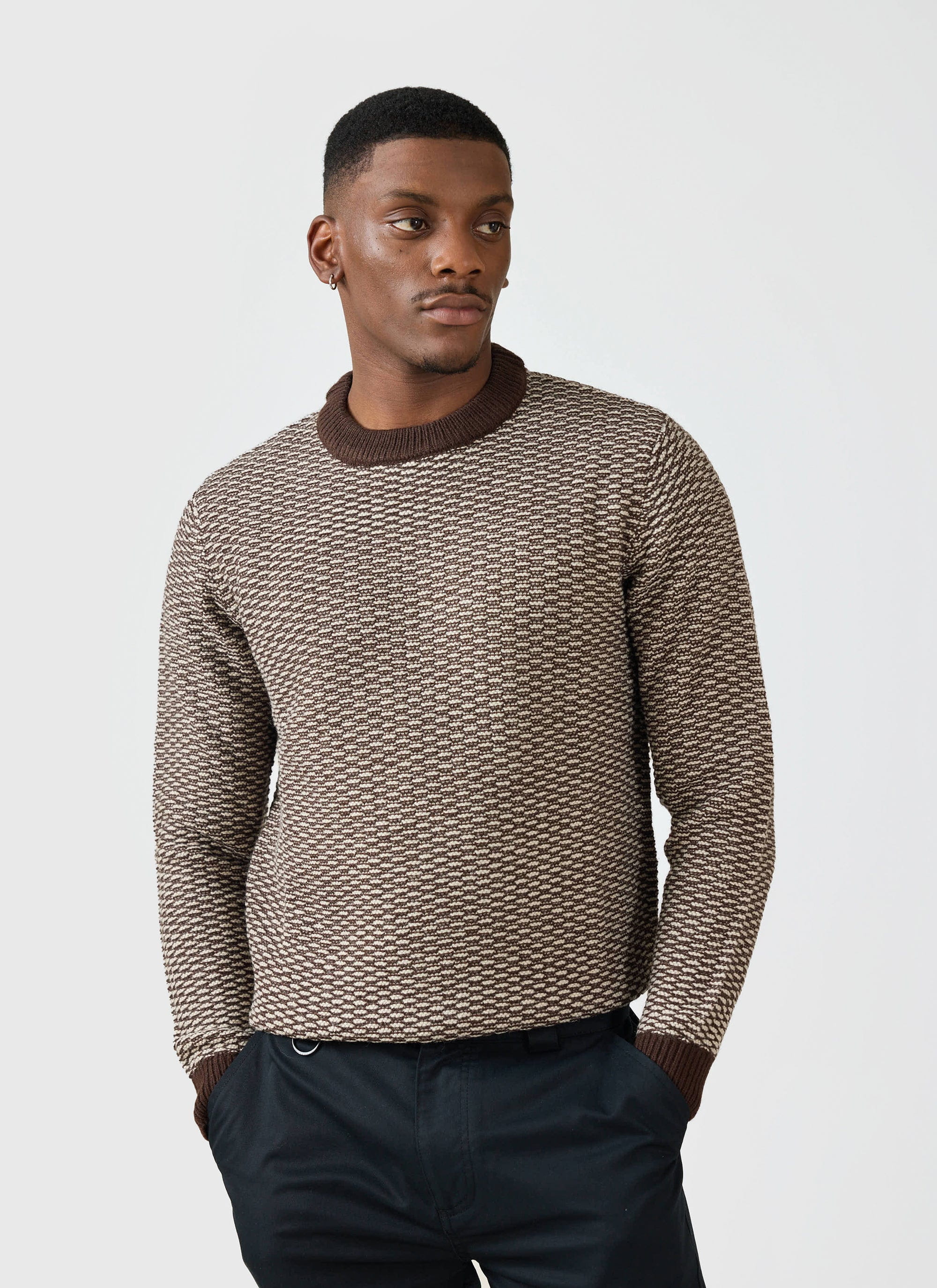 Charlestown Knitted Jumper | Chocolate Beige - Image 3