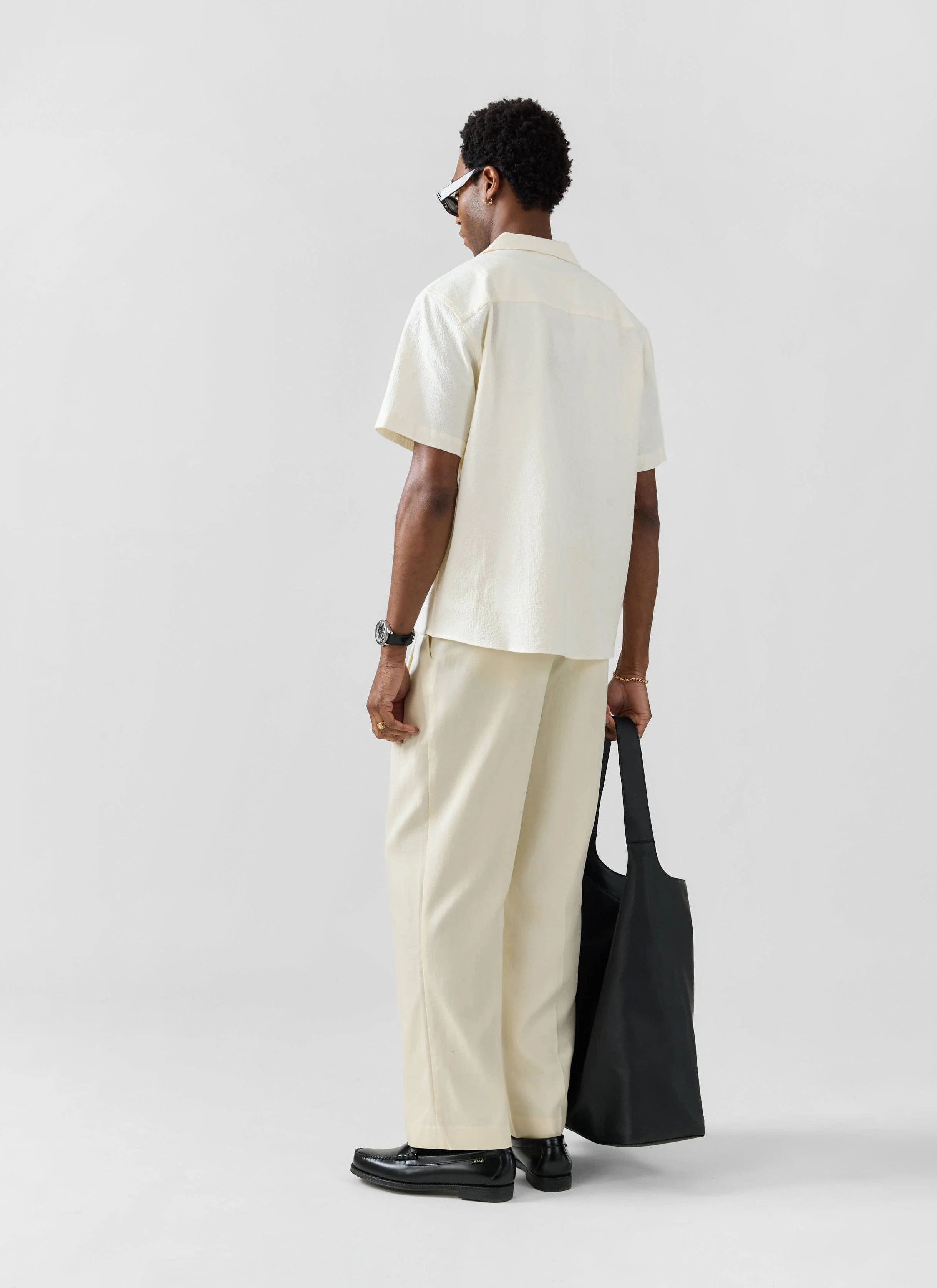 Cuban Shirt | Seersucker | Cream - Image 8